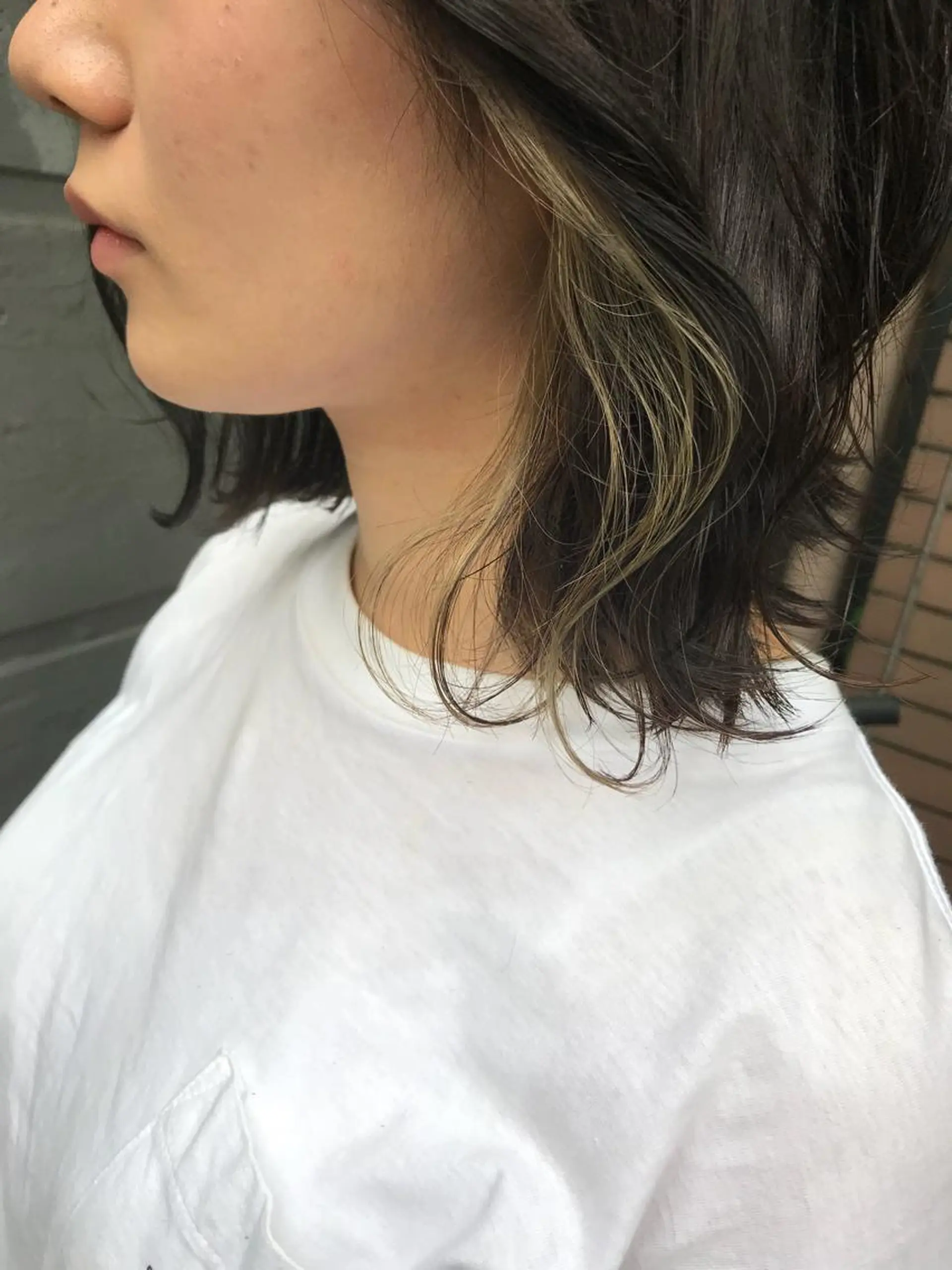 ミディアム カラー ベージュカラー インナーカラー オレンジ ヘアカラー トリートメント 骨格診断🍃ショート /ショートボブ✨岡元のヘアスタイル