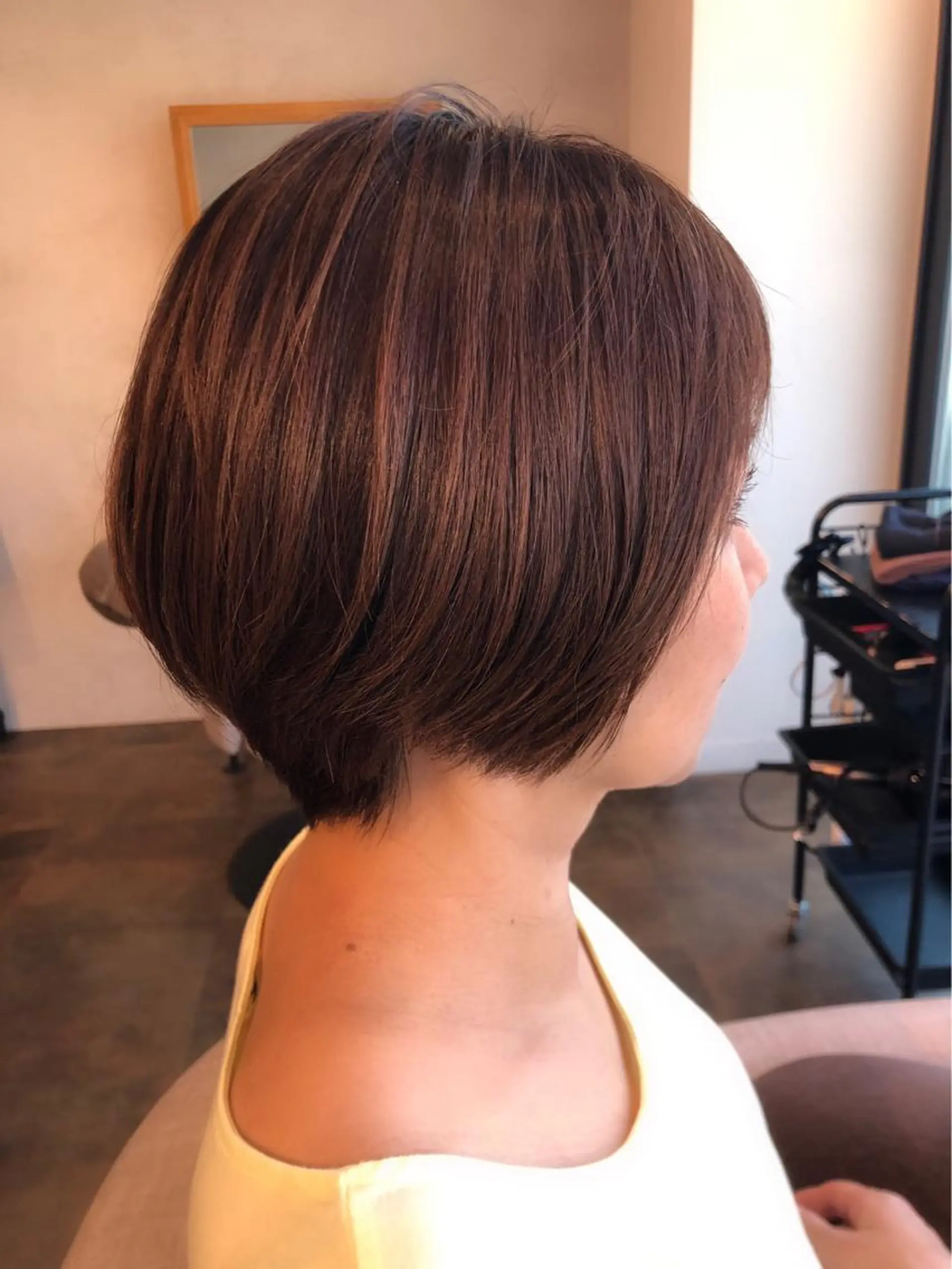 ショート 丸みショート アッシュ ハイライト ショートヘア Hair&Make Nahoのマツエク・マツパデザイン