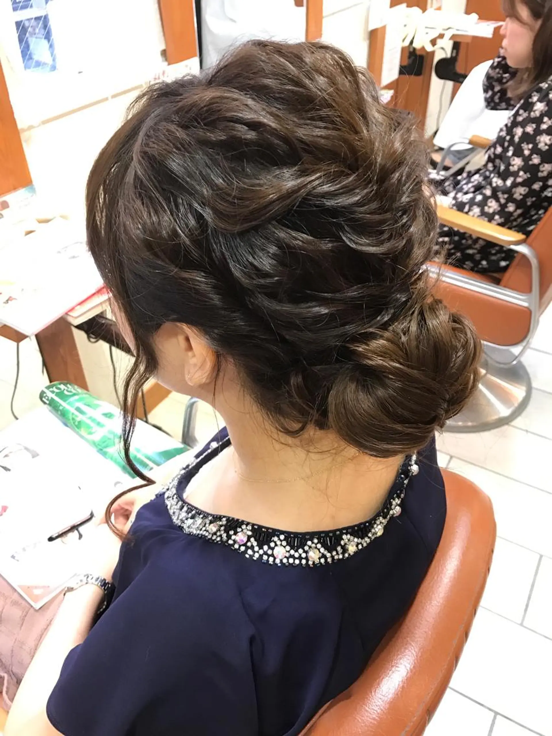 セミロング ヘアアレンジ 結婚式・ブライダル アッシュ 山下 直人のヘアスタイル