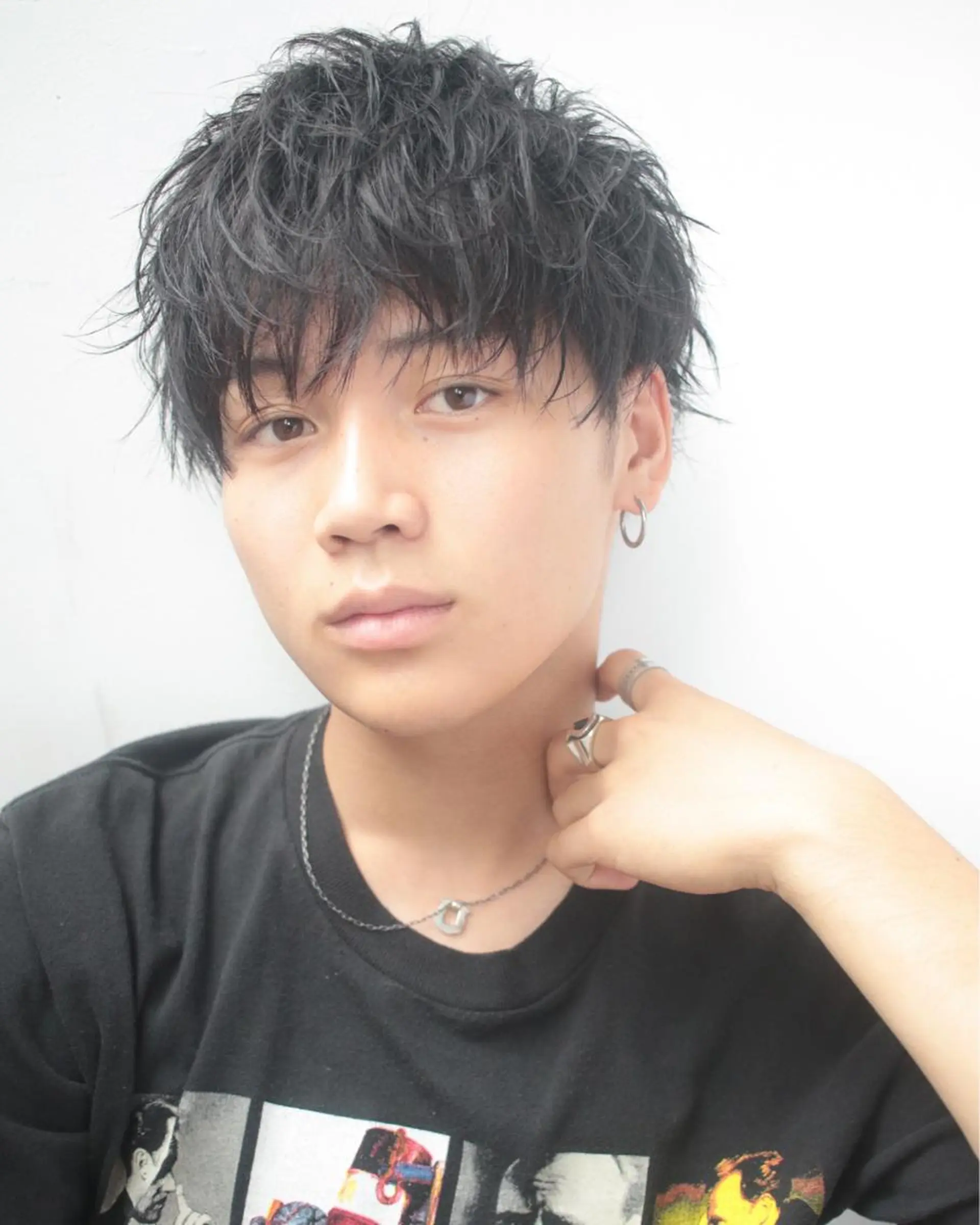 メンズ BABY 艶髪暗髪ヘア💖達人のヘアスタイル