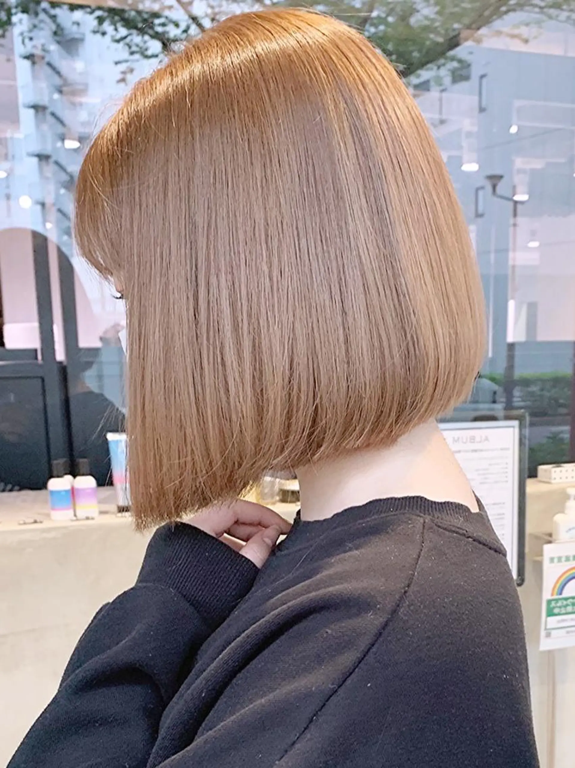 ミディアム カラー ヘアアレンジ パーマ アッシュ ボブ ITbyALBUM 八王子店のヘアスタイル