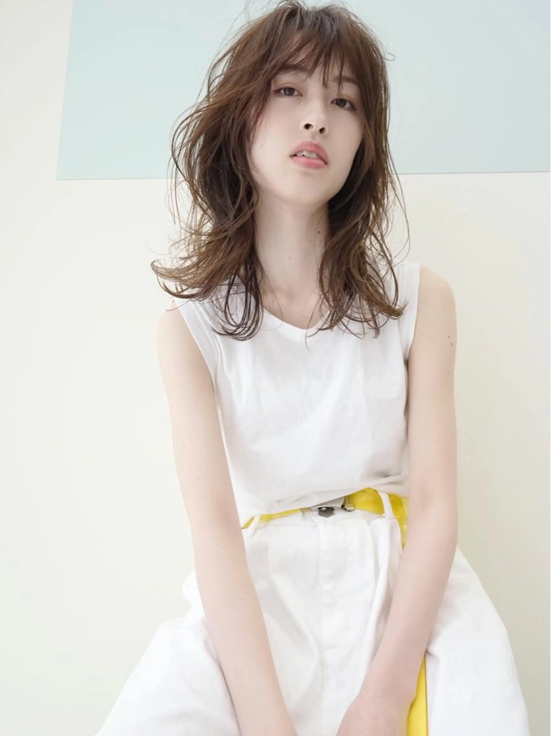 セミロング カラー 花井 啓好のヘアスタイル