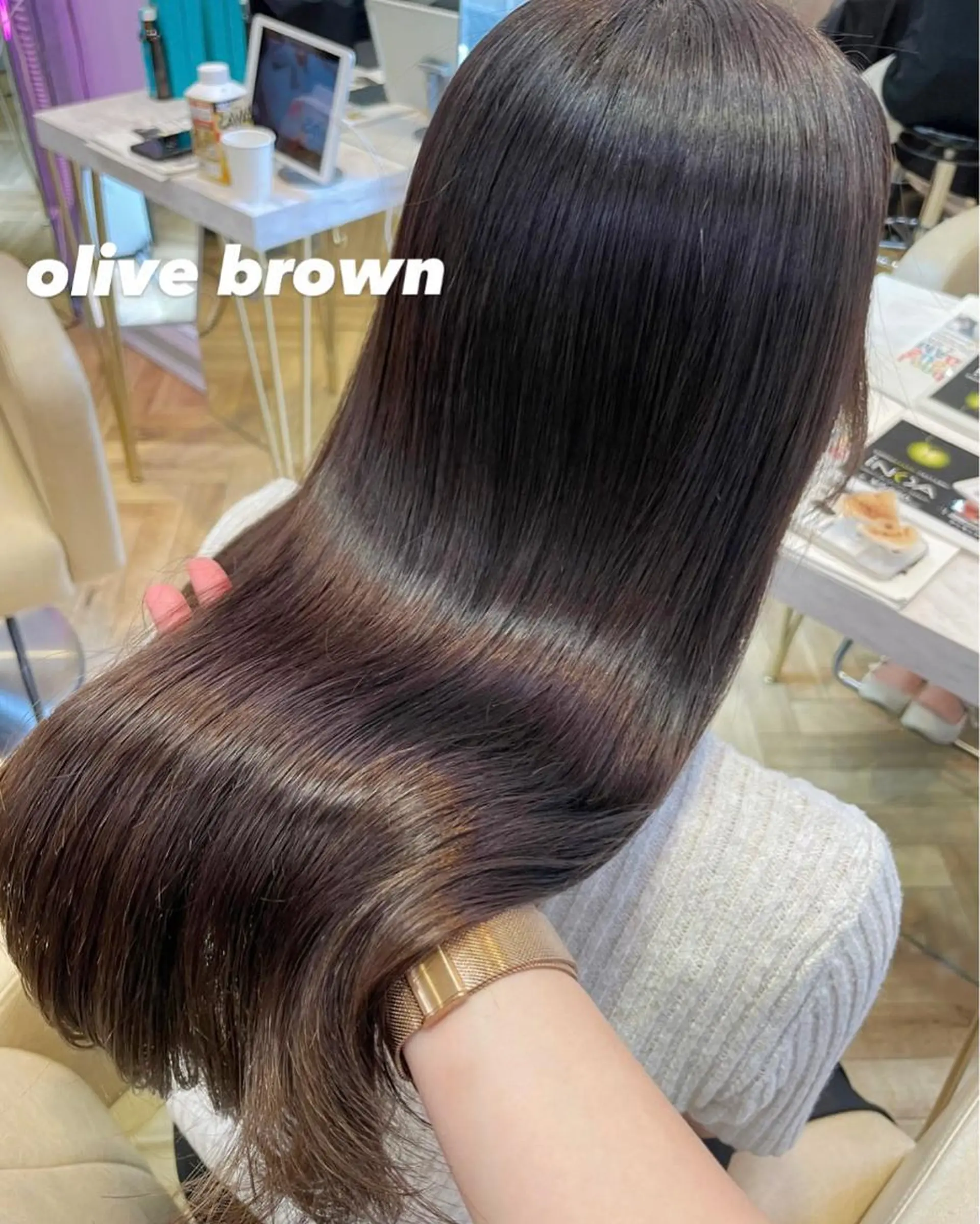 ロング カット ヘアカラー トリートメント 💖レイヤー×美髪 💖momoのヘアスタイル