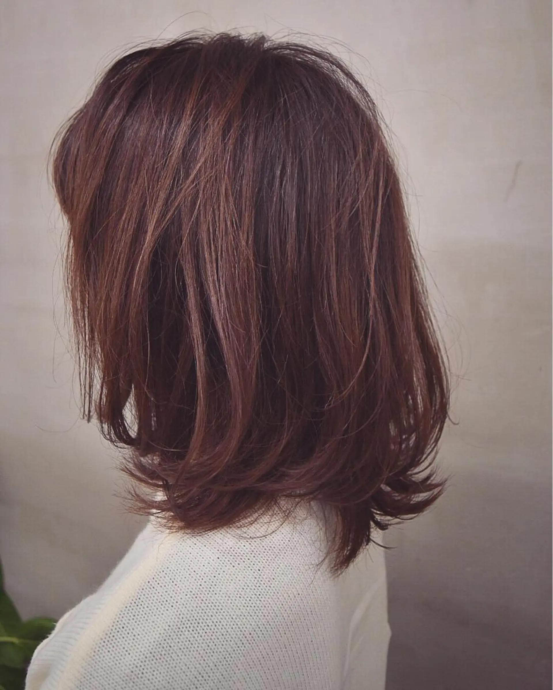 ショート ミディアム カラー パープルカラー ボブ レイヤーカット 磯部 巧 bob/ショートのヘアスタイル