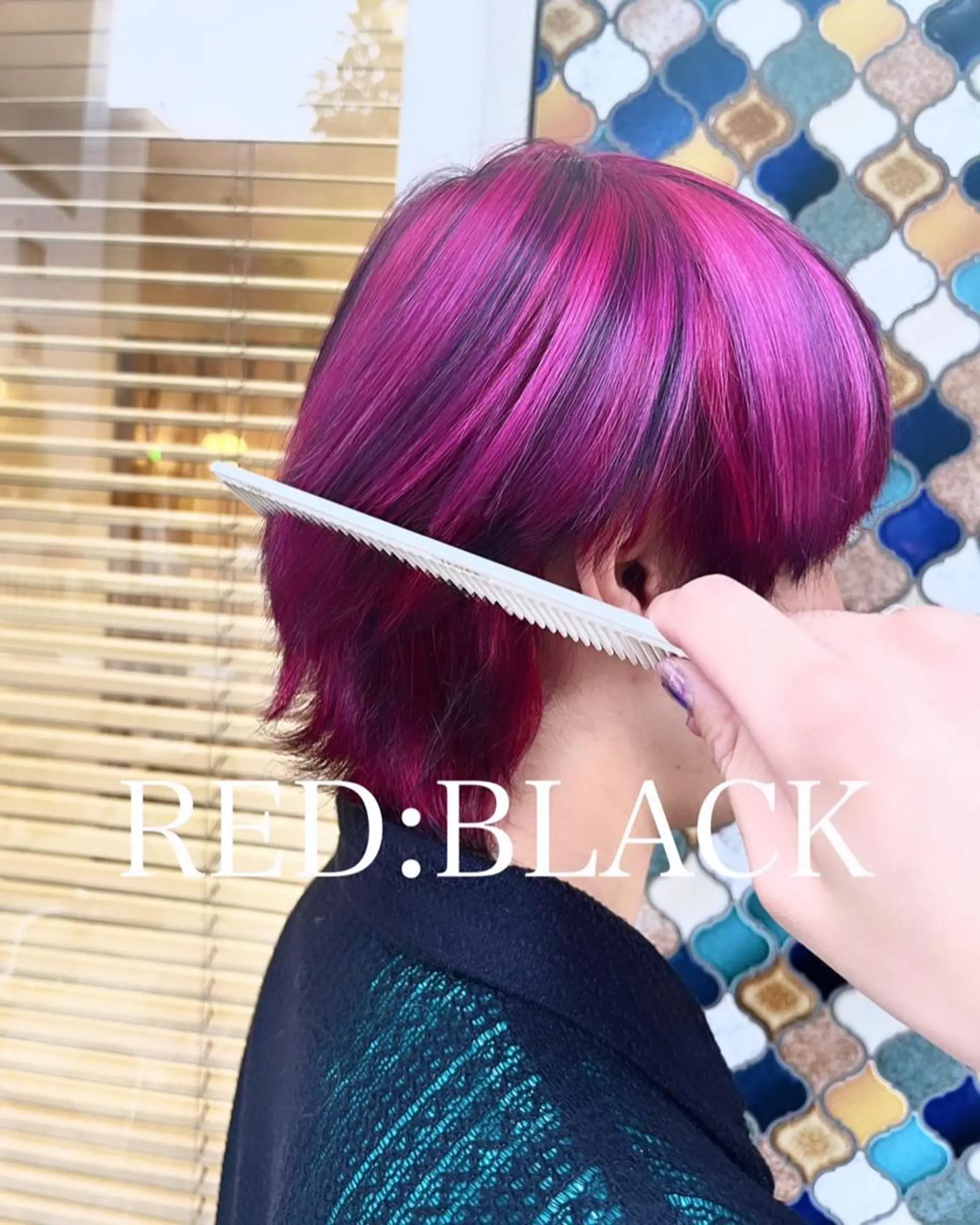 ヘアカラー トリートメント 個性派ウルフ/メンズ /ブリーチ/渋谷のヘアスタイル