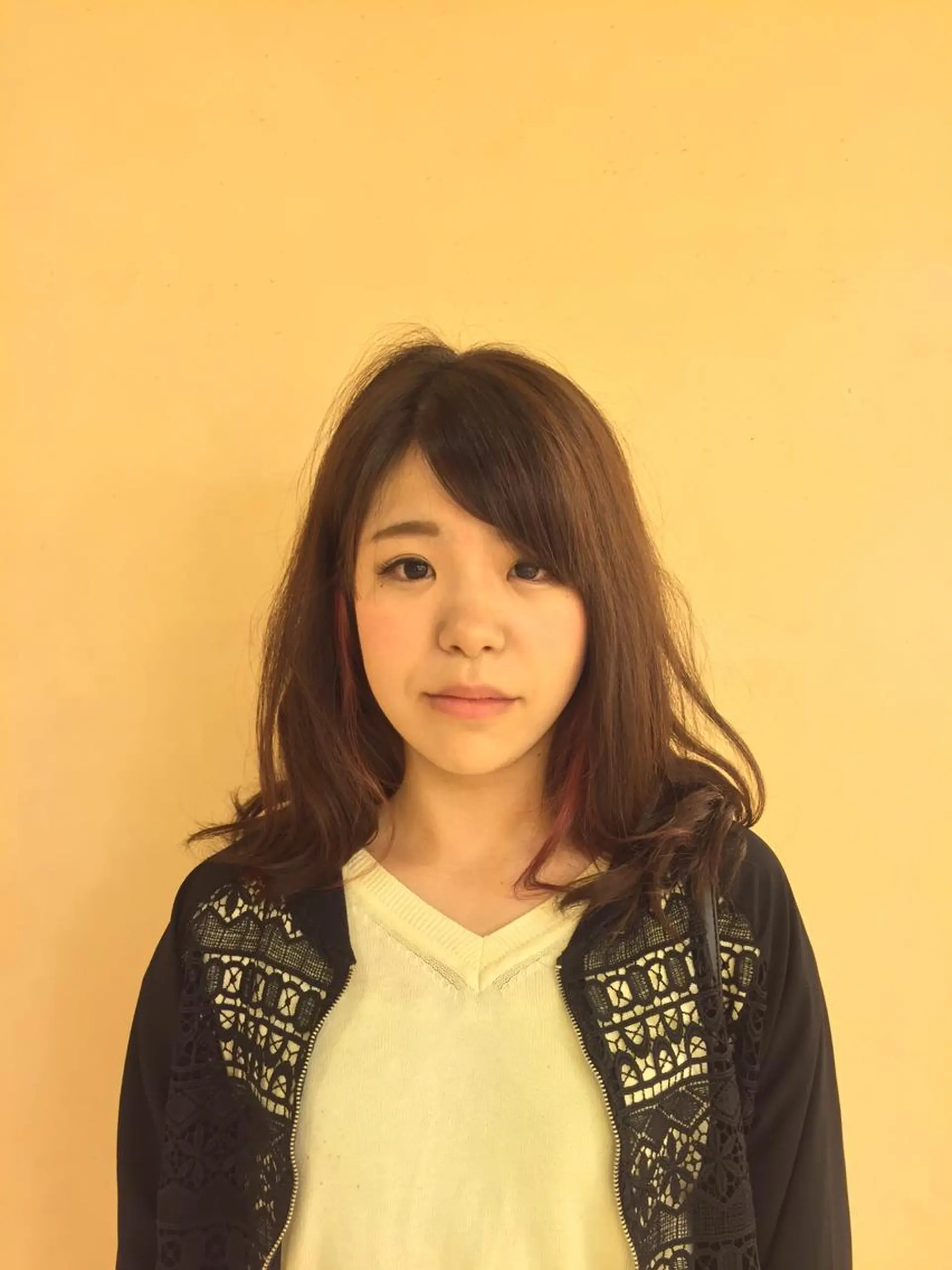 ロング 顔周りカット パーマスタジオ グレイス はやとのヘアスタイル