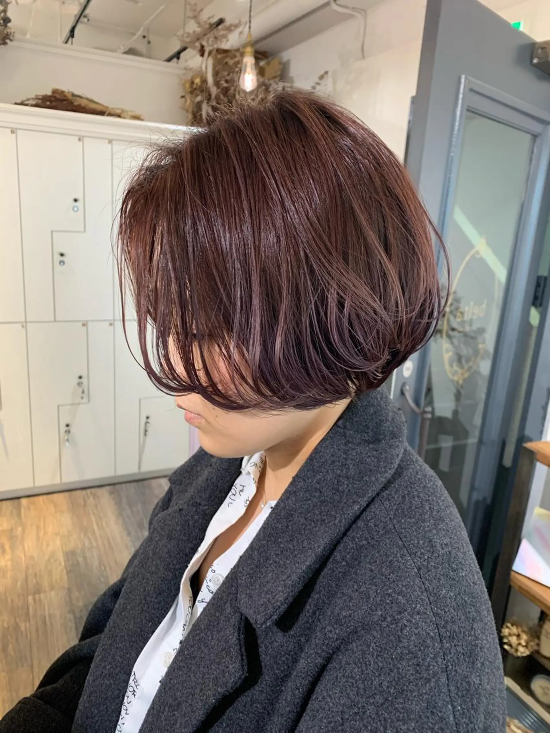 ショート カラー パーマ 安村 美奈のヘアスタイル