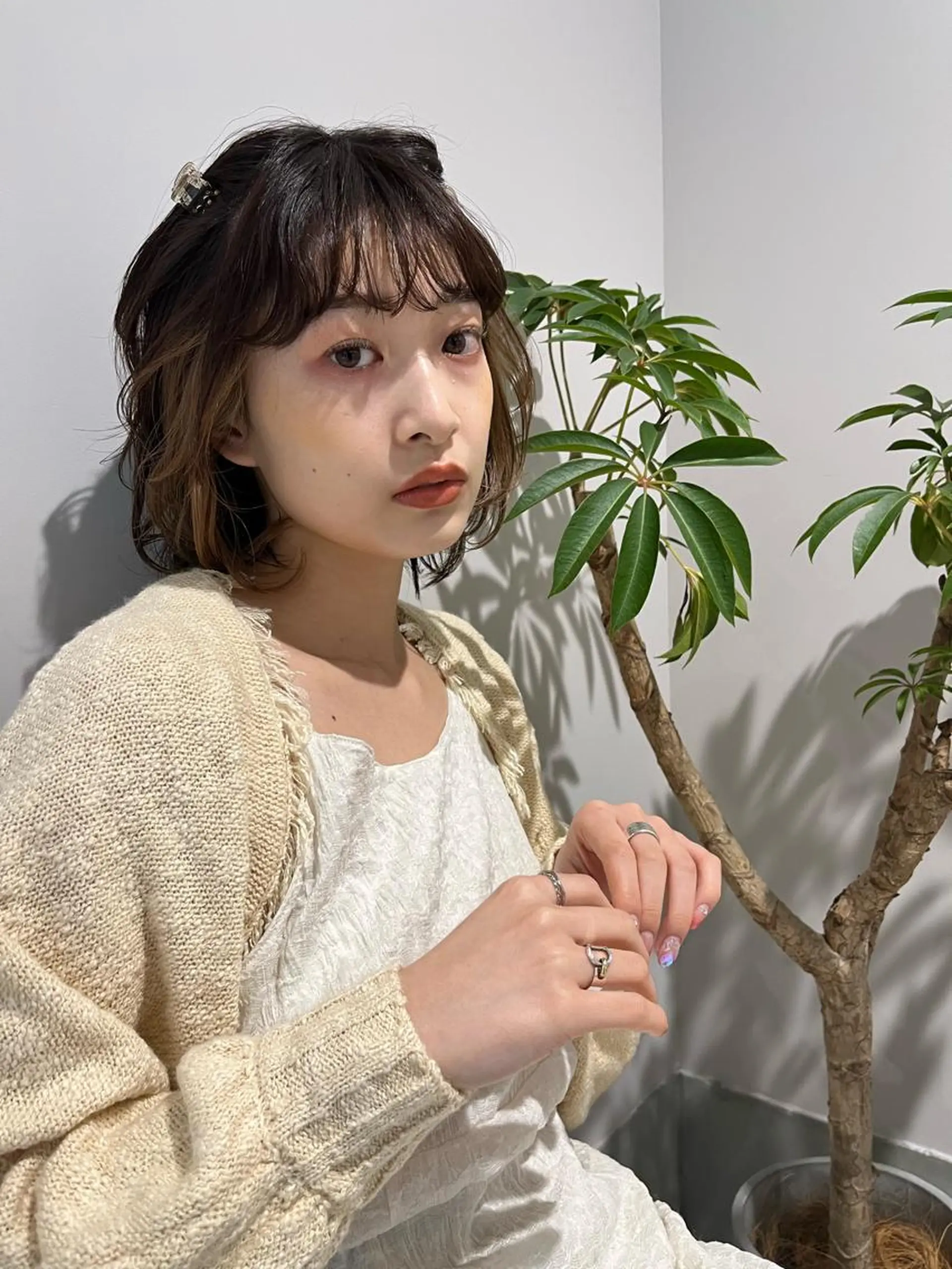 カラー パーマ 透明感ケアカラー/ レイヤー/ryokaのヘアスタイル