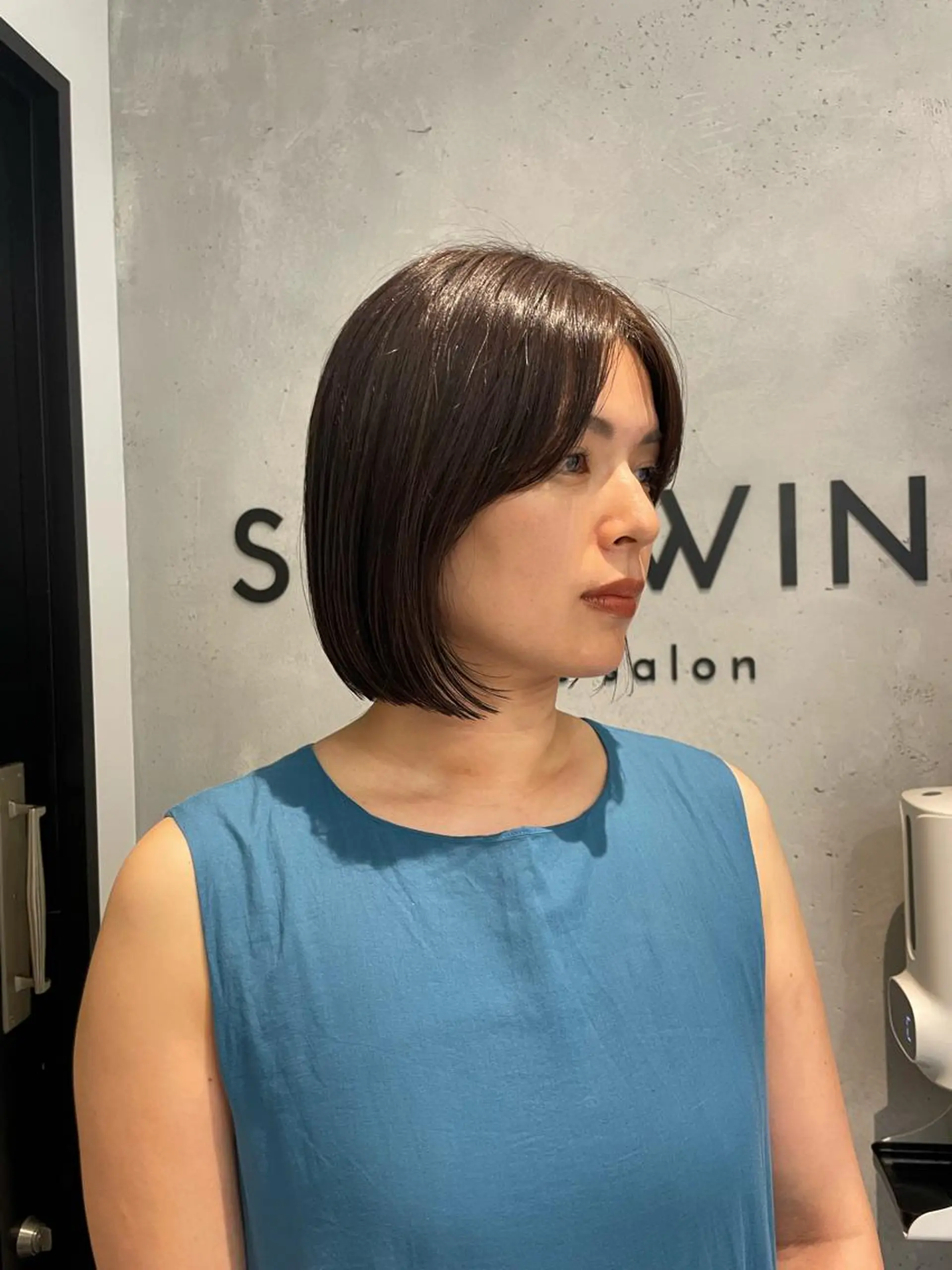 ショート カラー ボブ 韓国風ヘア おくれ毛 ヘアカラー トリートメント ヘアセット メンズ特化 パーマ/オザワのヘアスタイル