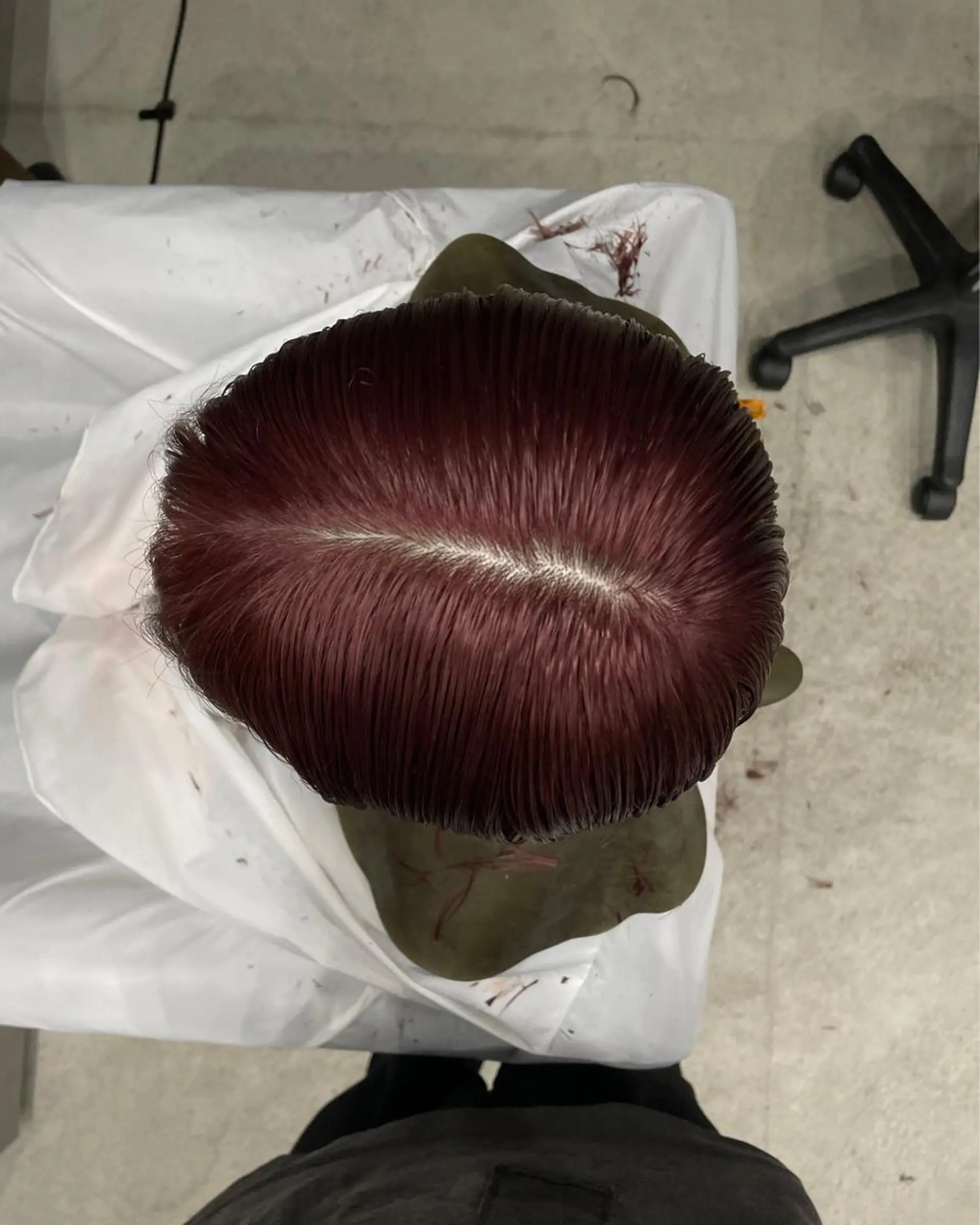 ショート カラー メンズ ピンクカラー レッドカラー 吉田一輝 外国人パーマのヘアスタイル