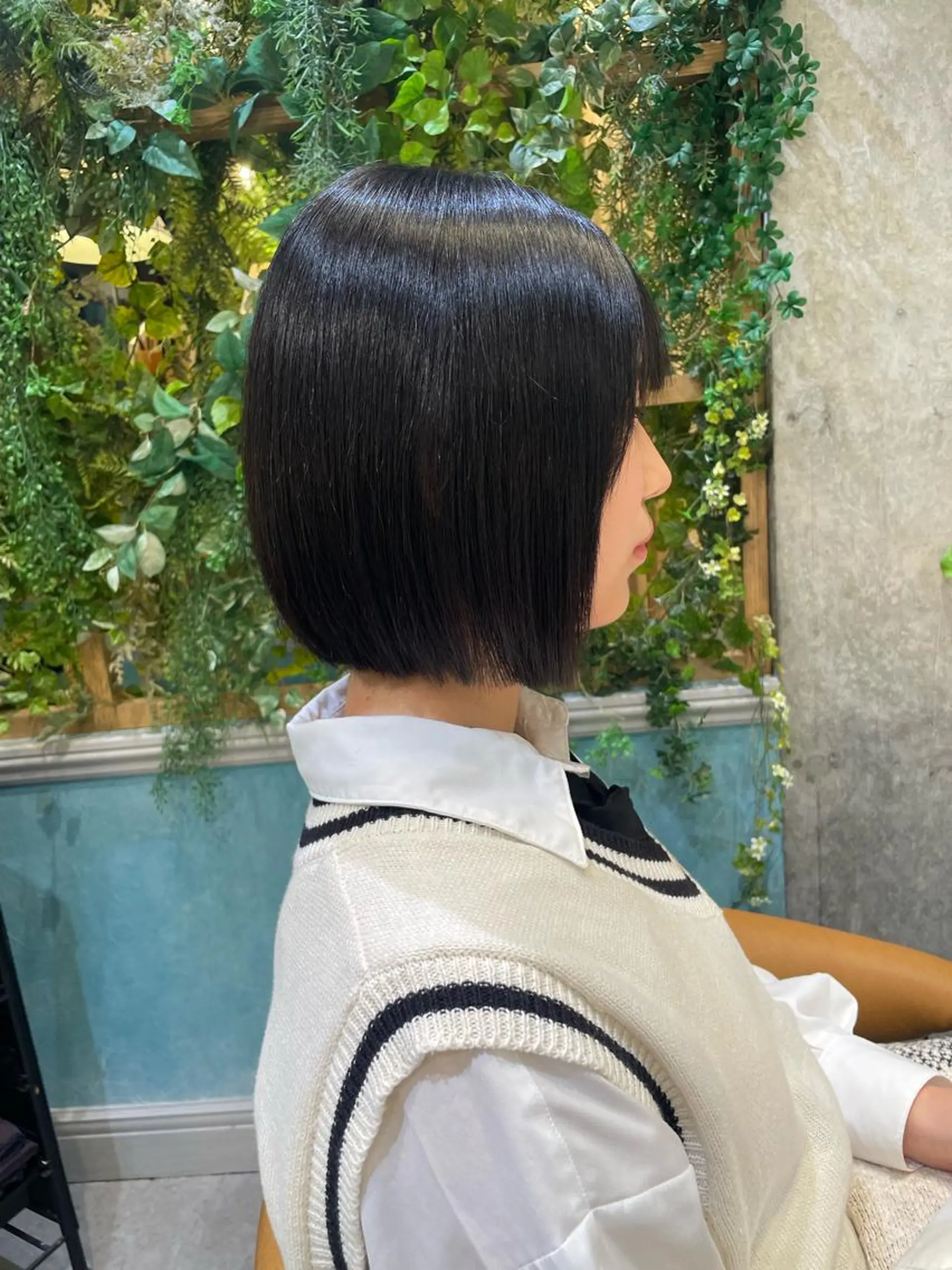 ショート カット 縮毛矯正 トリートメント 縮毛矯正　髪質改善 韓国風レイヤー　吉田のヘアスタイル