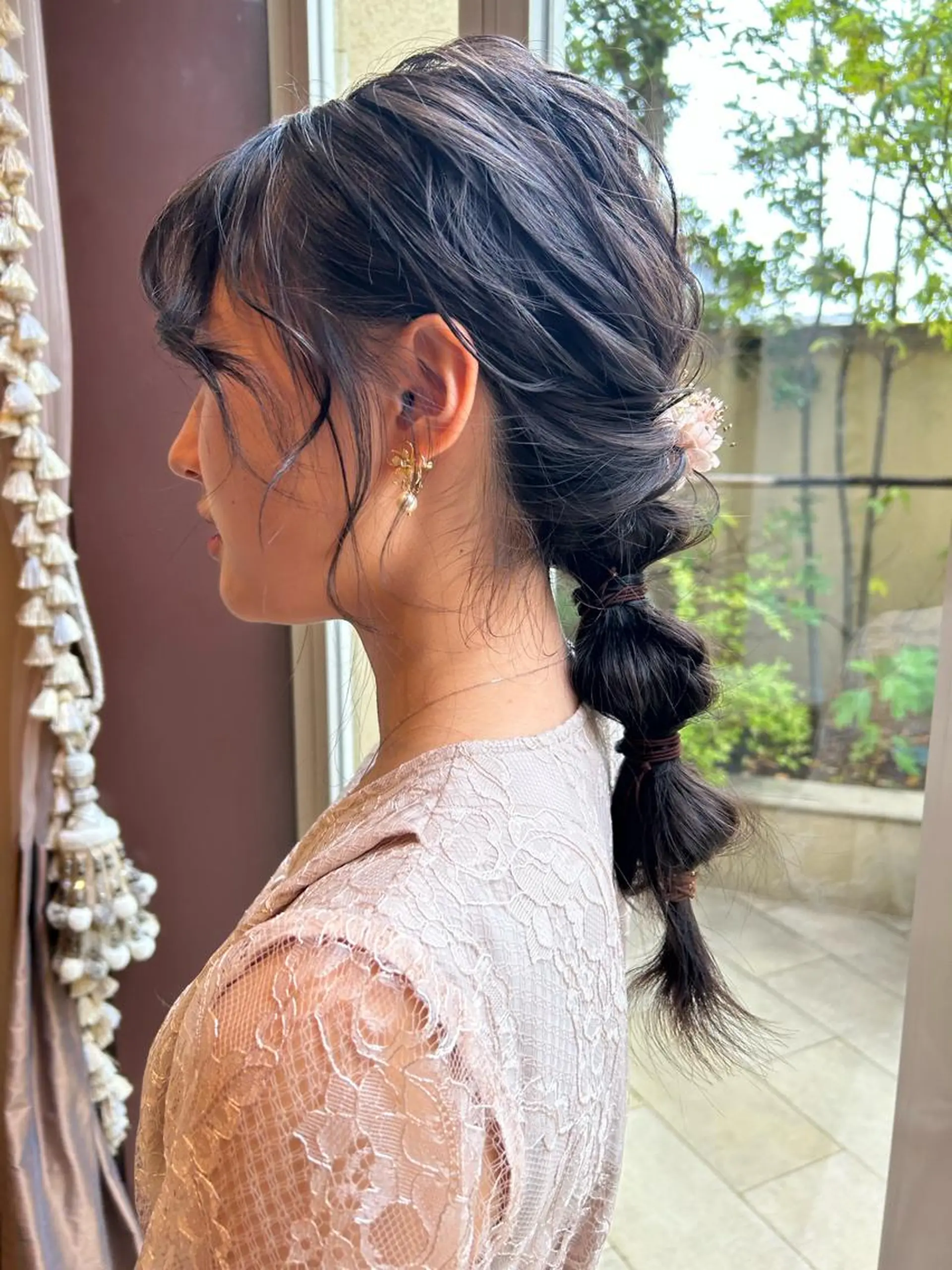 セミロング ヘアアレンジ アレンジ/新宿 透明感カラー/ヤノのヘアスタイル