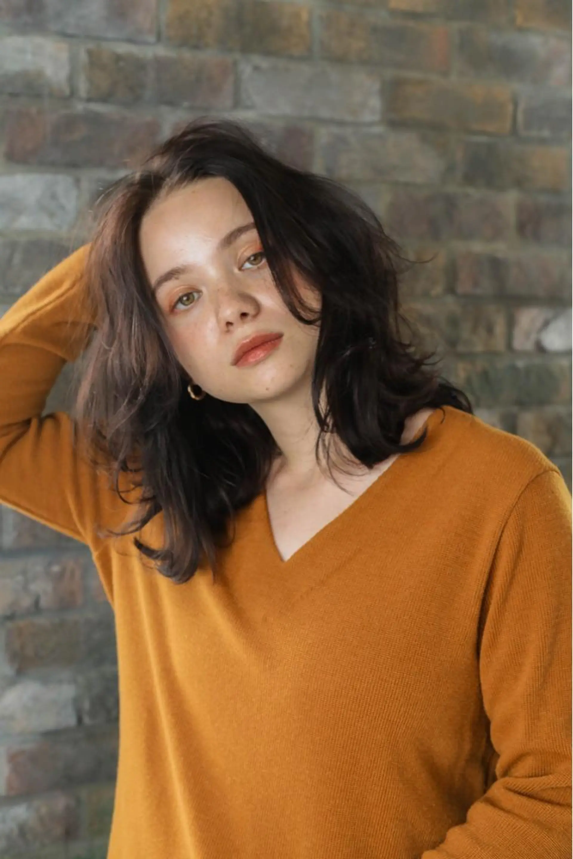 セミロング 【完全個室】髪質改善 暖色カラー/山崎唯奈のヘアスタイル