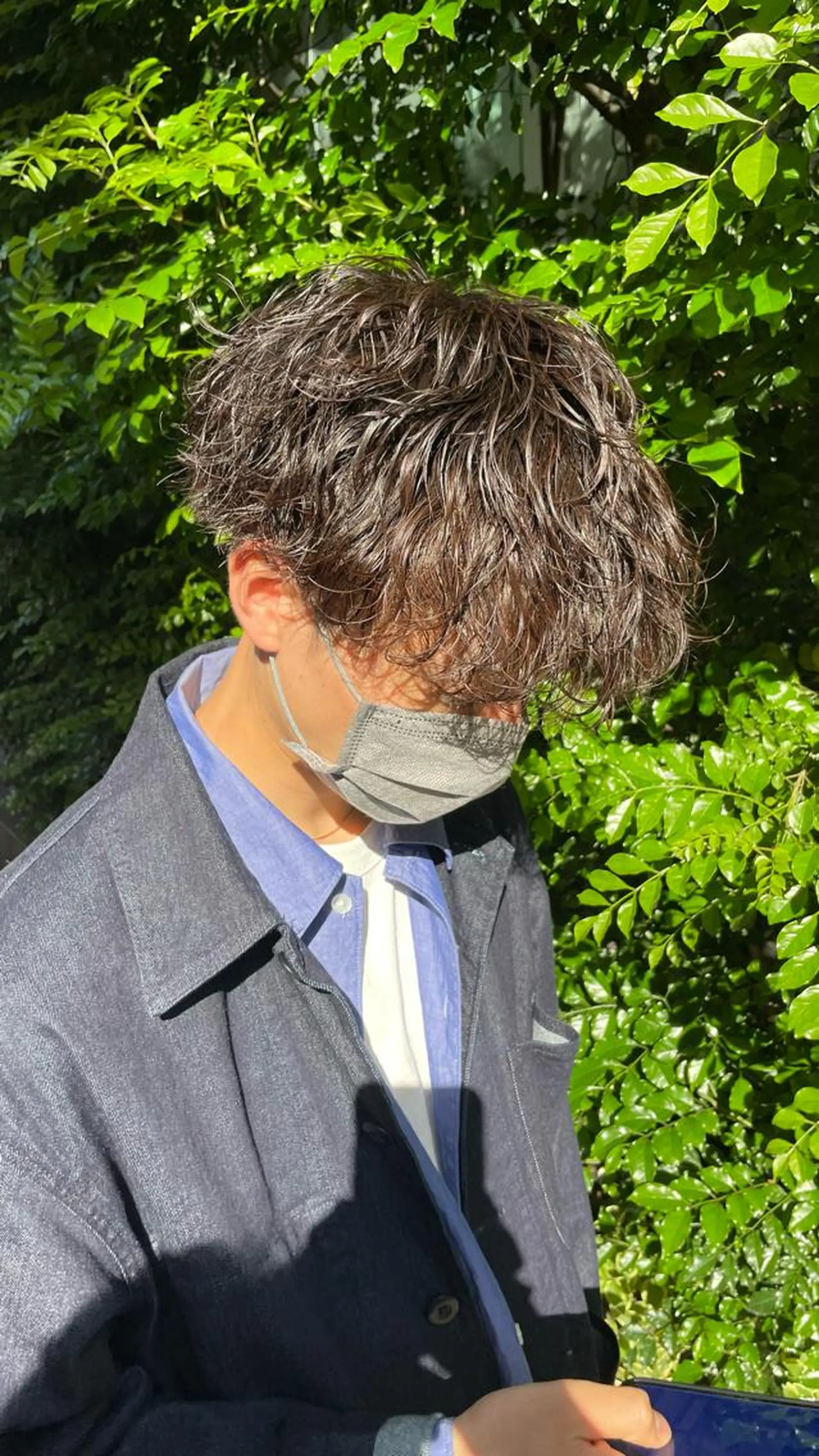 パーマ メンズ カット パーマ トリートメント ヘアセット メンズバレイヤージュ 🌫ハイライトのヘアスタイル