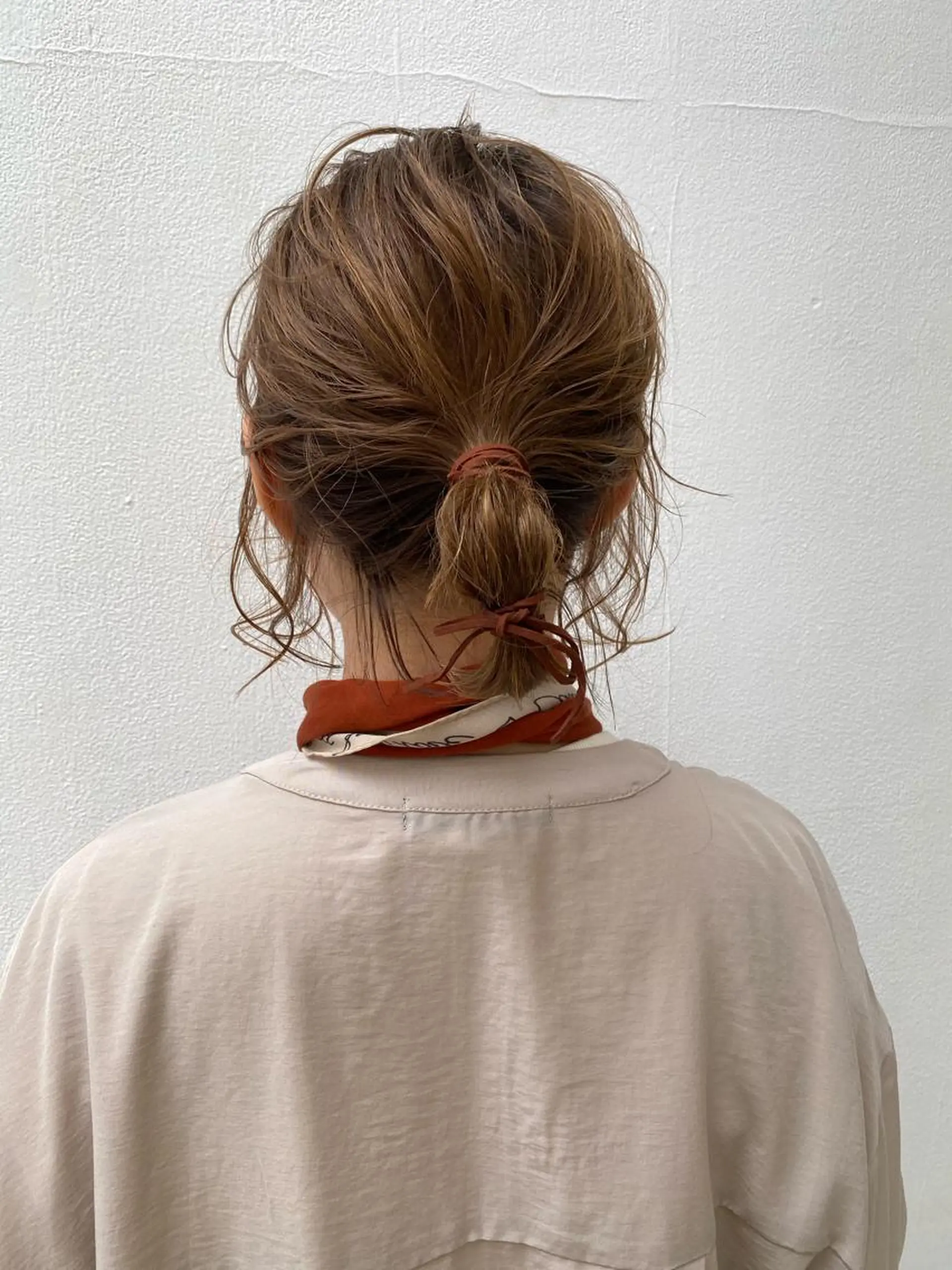 ミディアム ヘアアレンジ ボブ レイヤーカット/ ハイライト　千咲季のヘアスタイル