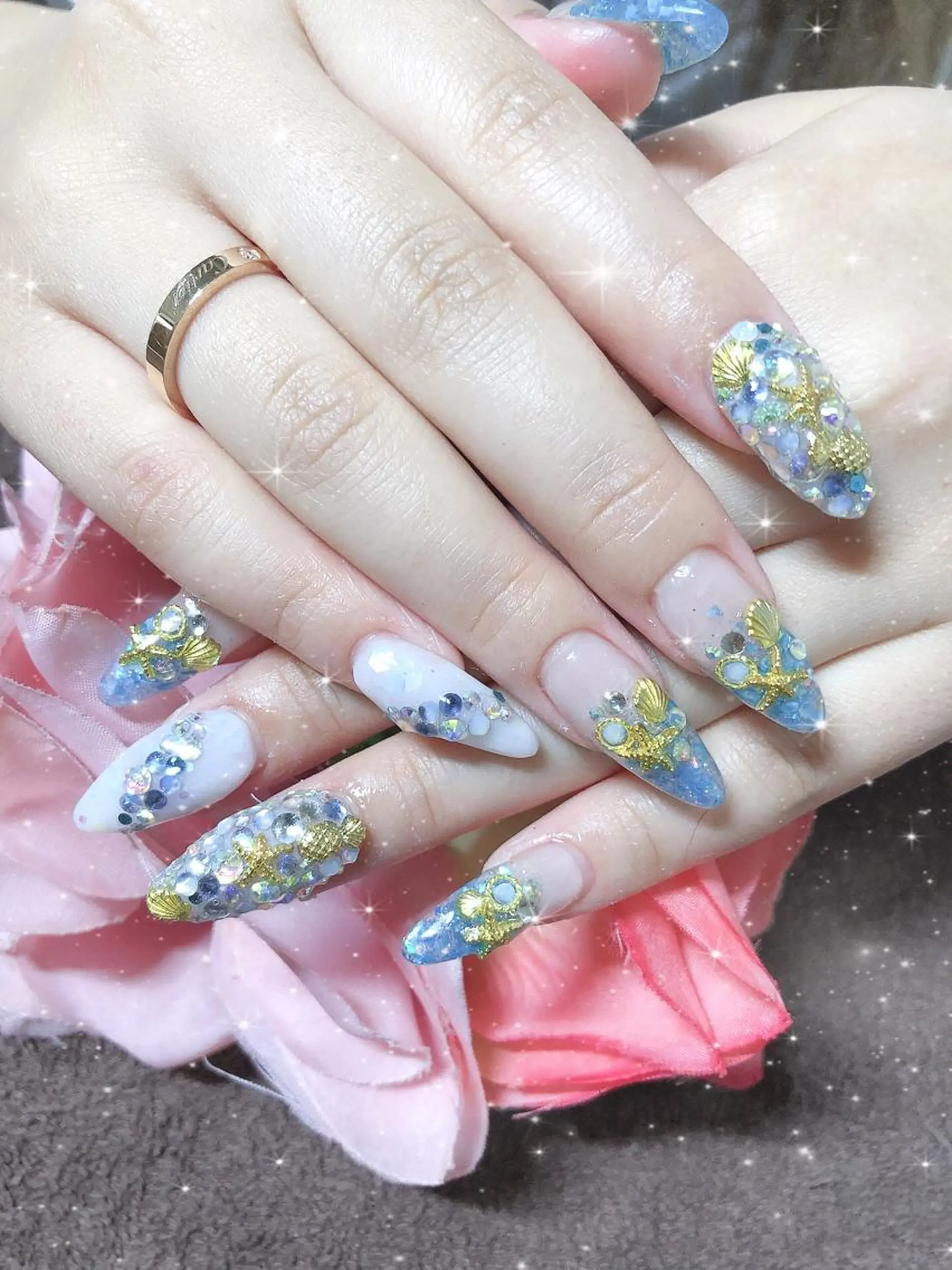 ロング ネイル ハンドネイル 《LB》ラブリエ Nail&eyeのマツエク・マツパデザイン