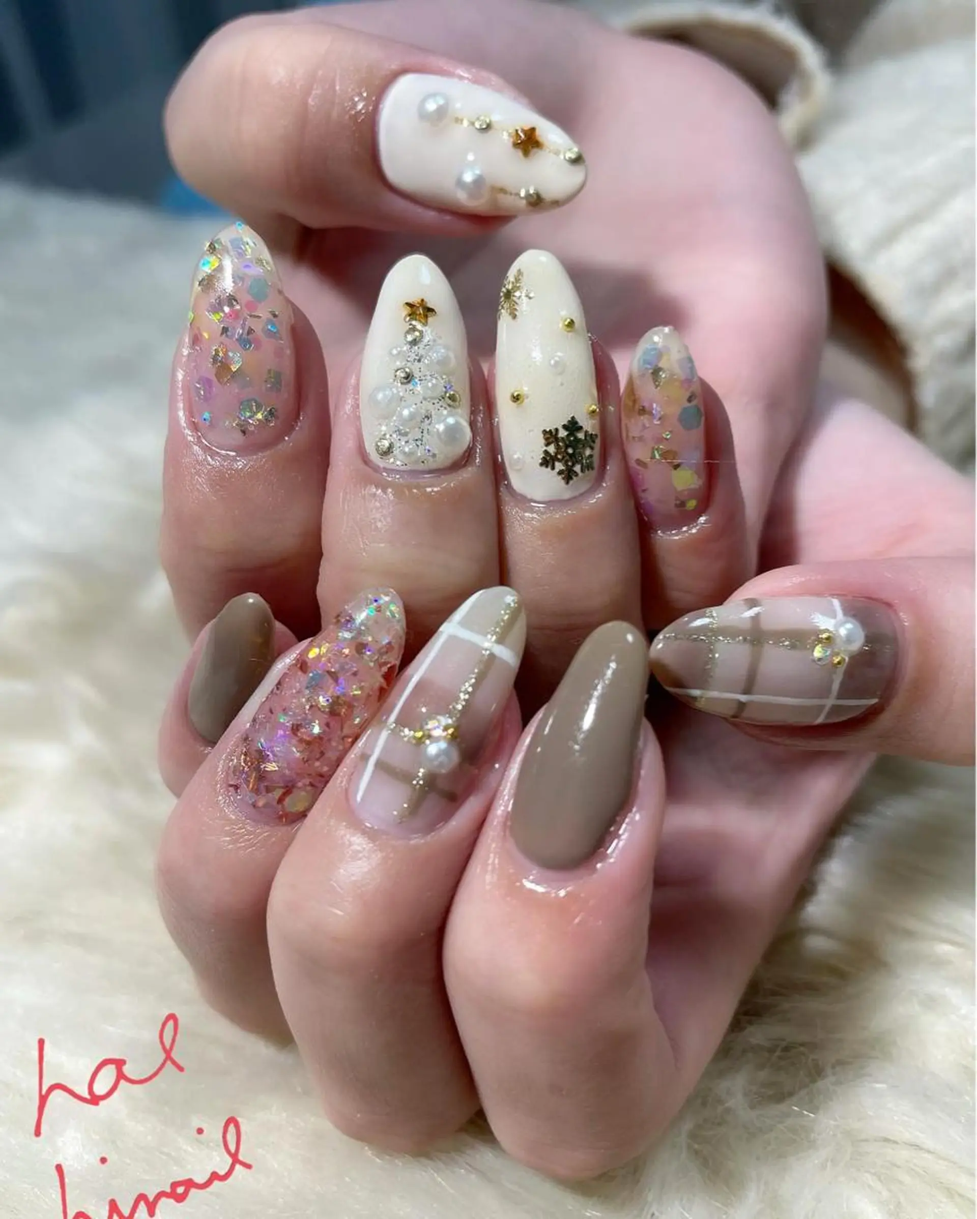 ネイル 冬ネイル クリスマス はるひな ねいるのネイルデザイン