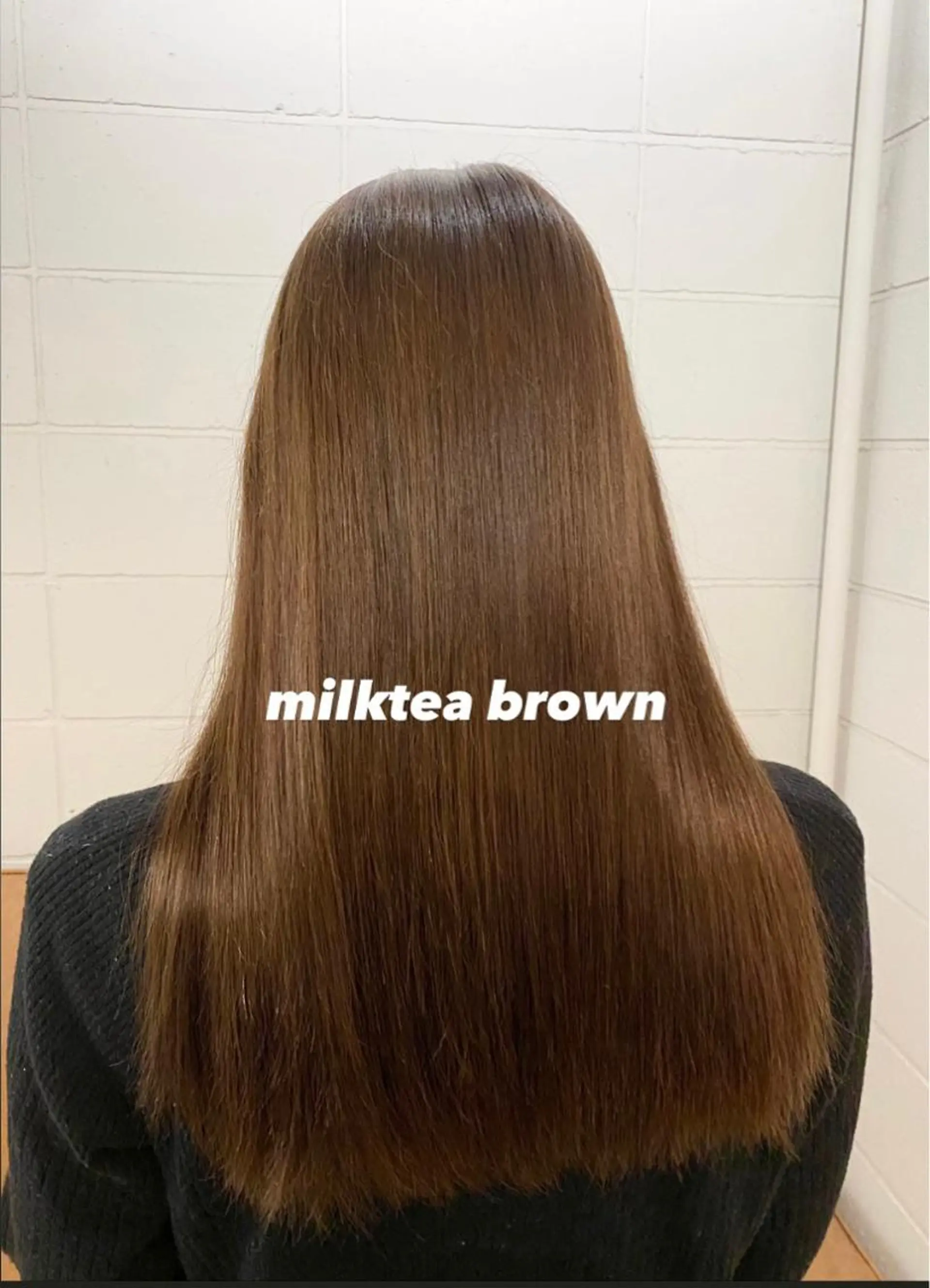 カラー ブリーチ ブラウンカラー ブリーチなしカラー 新美 千奈のヘアスタイル