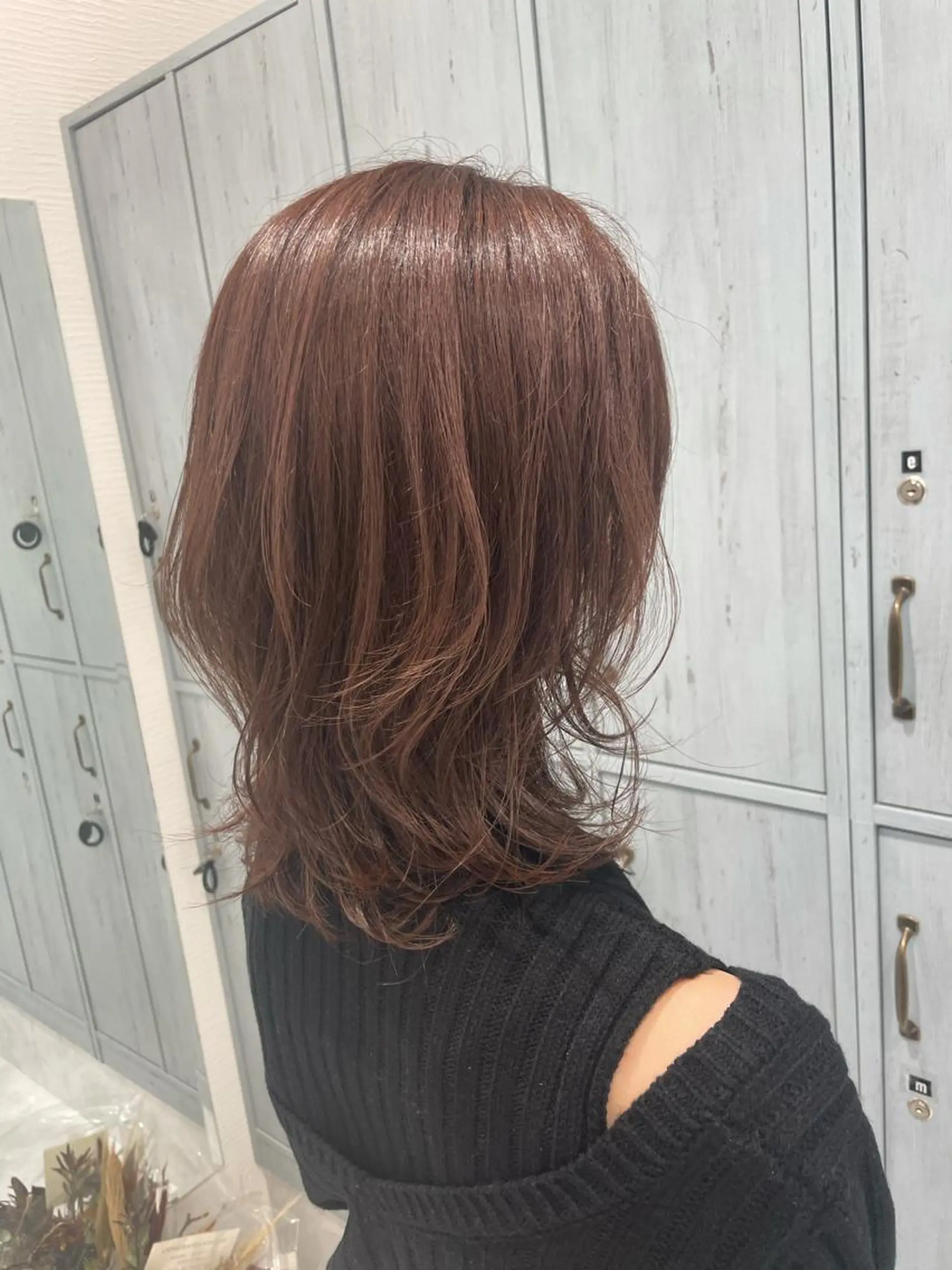 セミロング カラー ブラウンカラー ピンクカラー ピンクブラウン レイヤーカット カット ヘアカラー トリートメント shigeru cut club 神田久志本店＆lag所属・田島 仁美のヘアスタイル