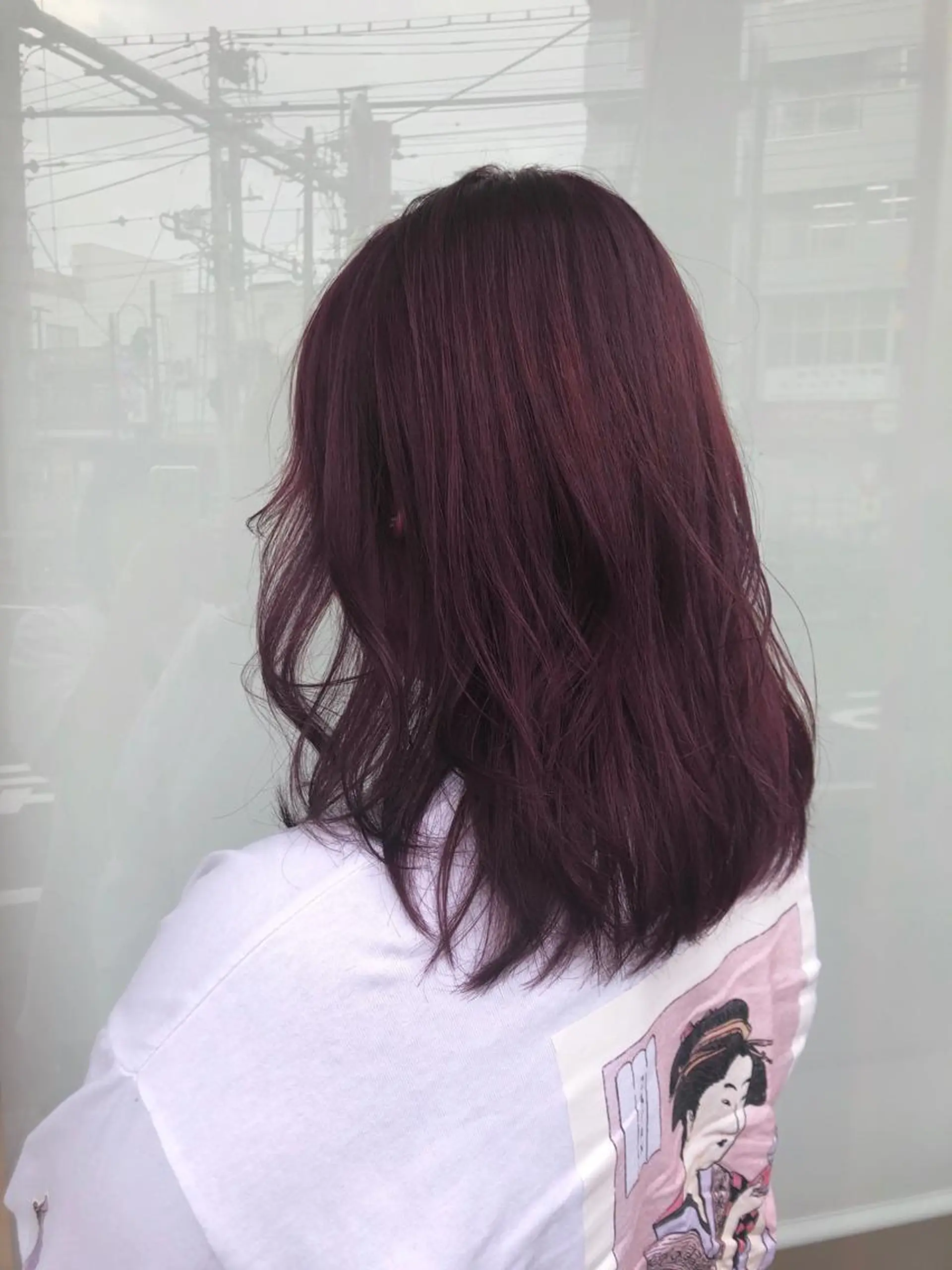 セミロング カラー HOLON池袋所属・ウルフカット ハッシュカット/七海のヘアスタイル