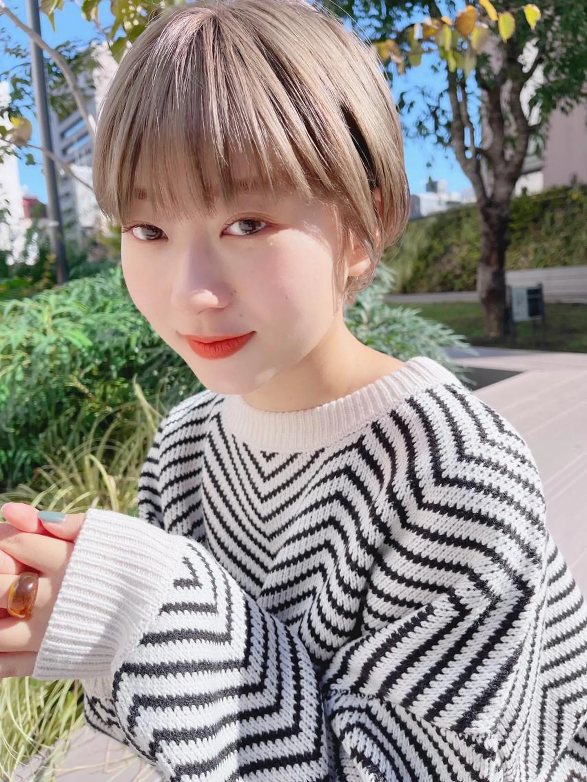 ショート カラー パーマ ヘアアレンジ ✨艶髪✨ 奈須晴香のヘアスタイル