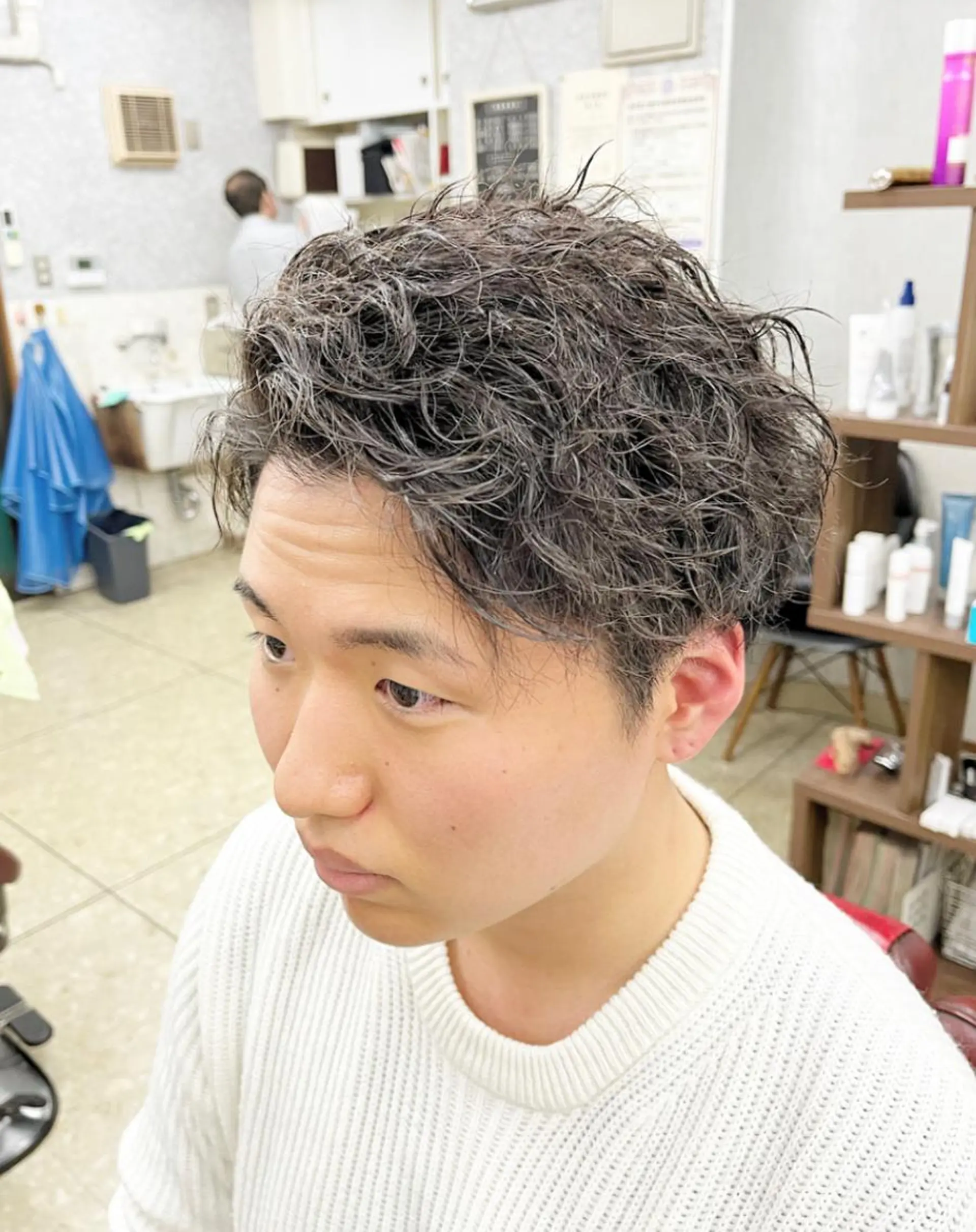 ミディアム パーマ カット ヘッドスパ HAIRSALONモリタ所属・森田 健一のヘアスタイル