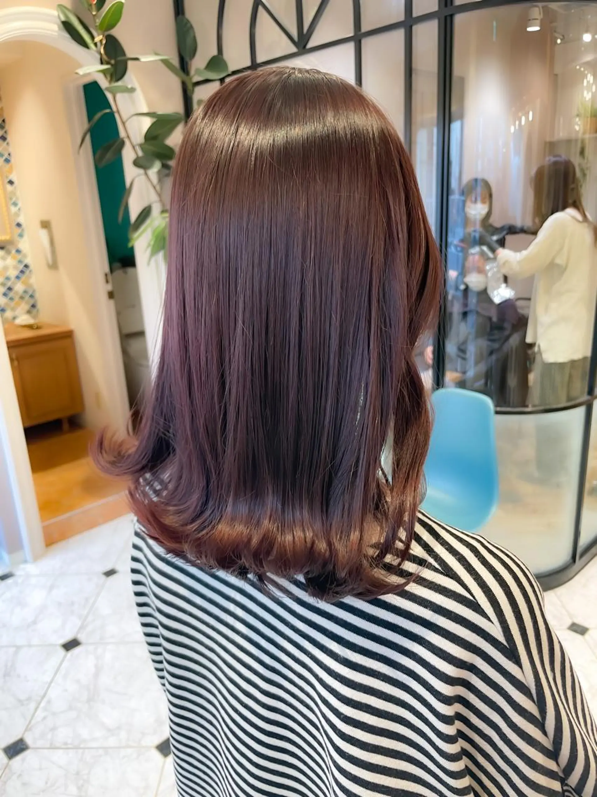 ミディアム カラー レイヤー/韓国ヘア 縮毛矯正🫧鈴木颯のヘアスタイル