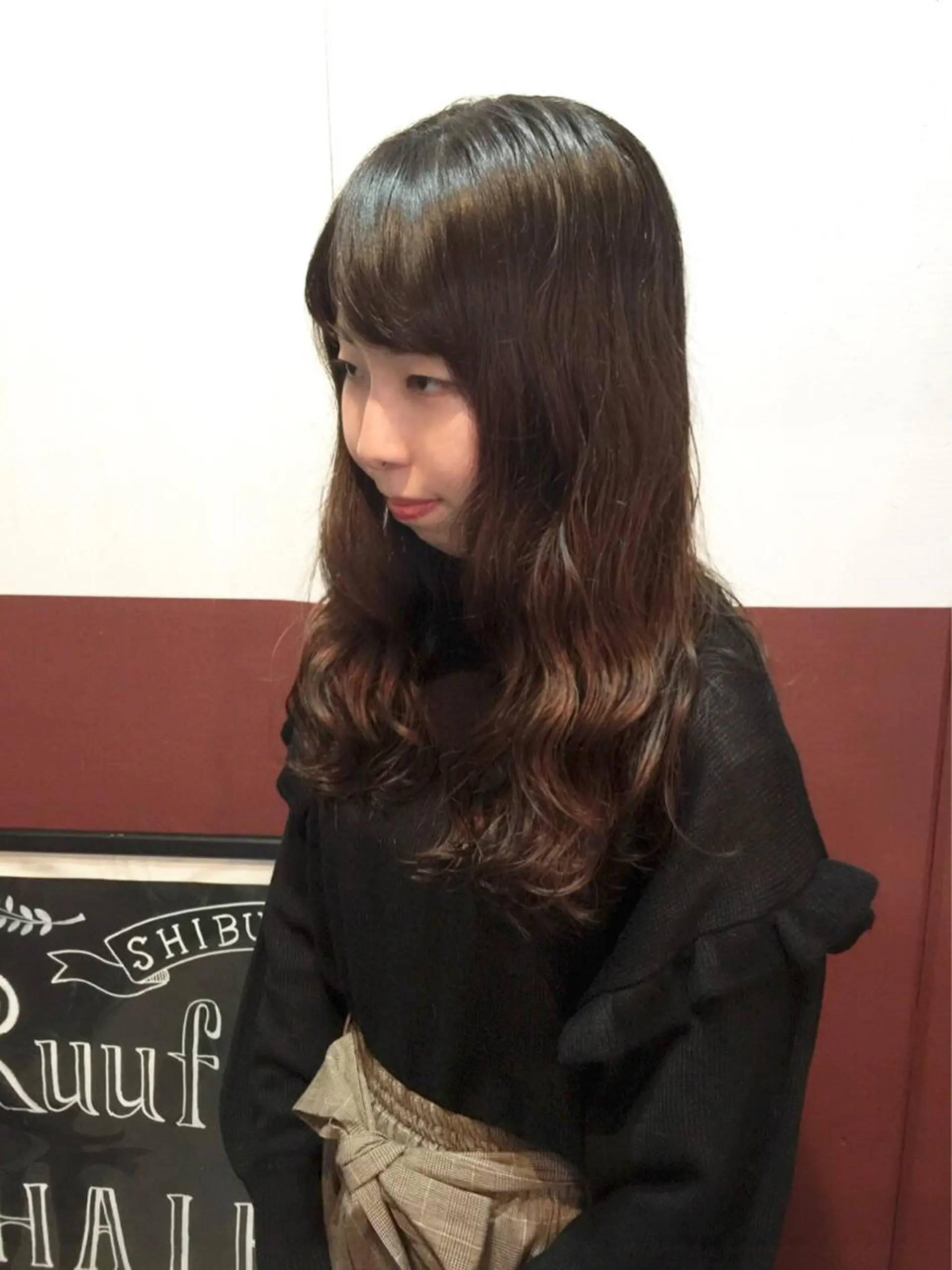 ロング パーマ デジタルパーマ 福地 礼奈のヘアスタイル