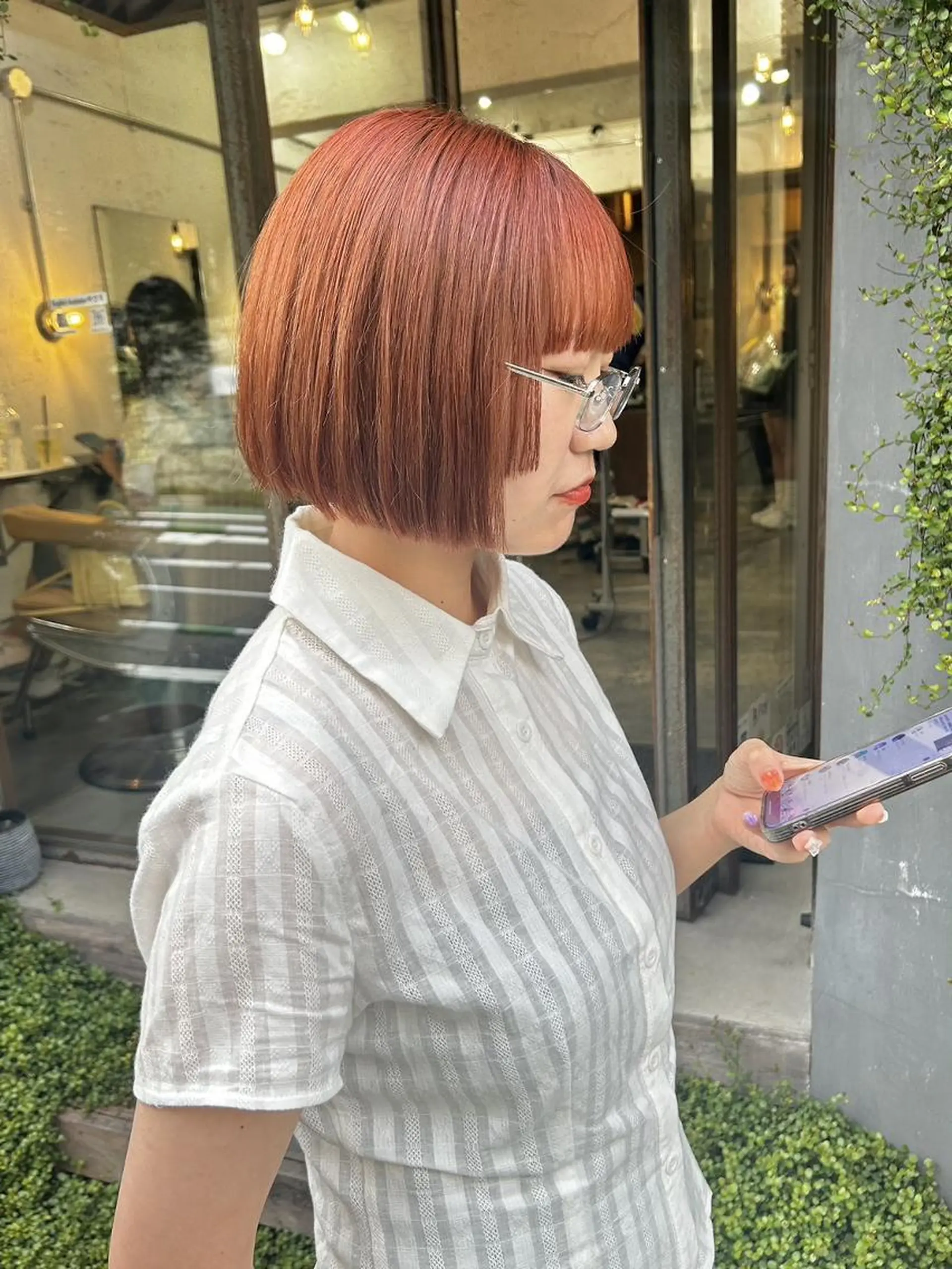 カラー ショート カット ヘアカラー トリートメント 🌼U24 ヘアデザインラボのヘアスタイル