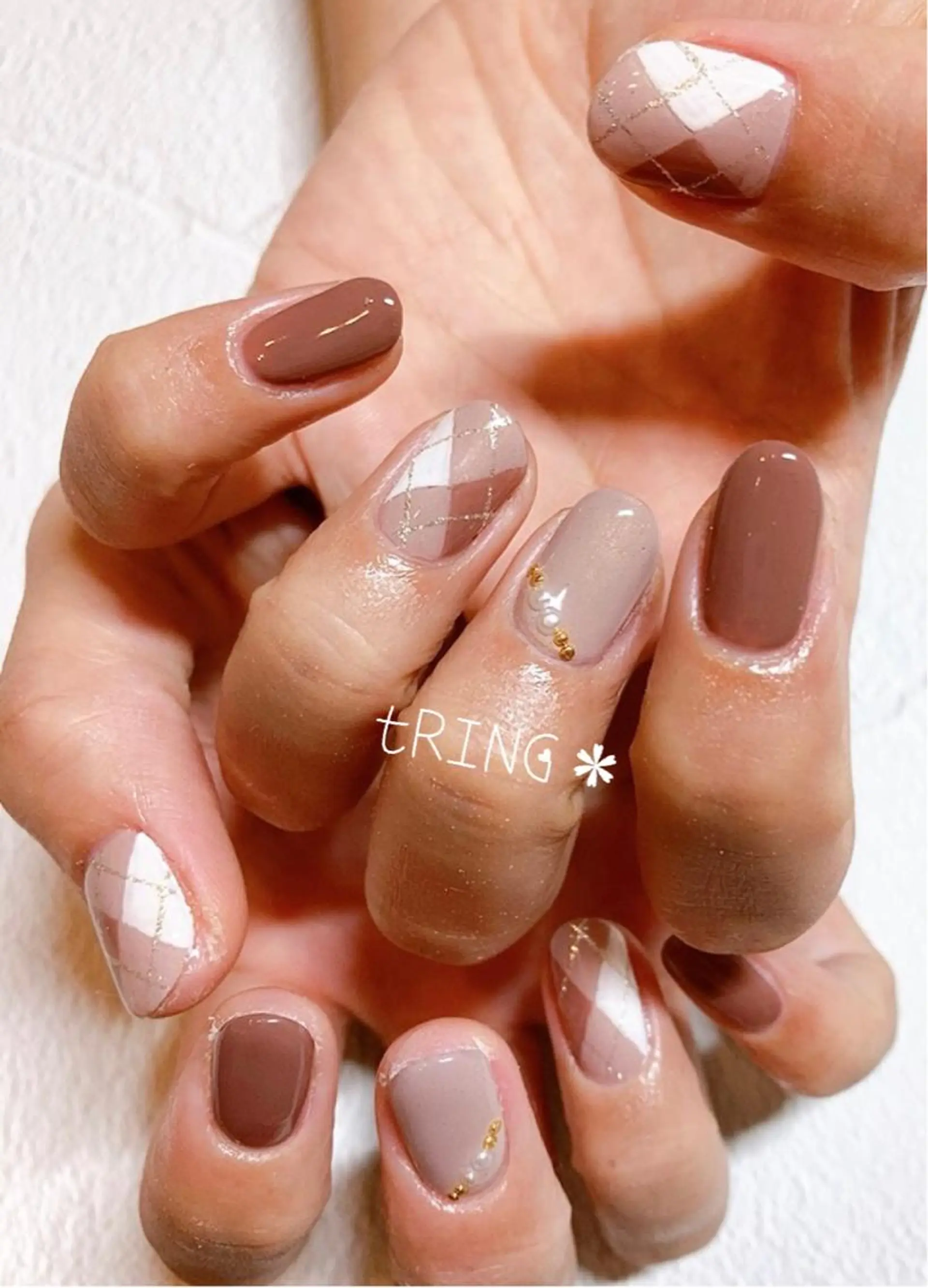 ネイル ハンドネイル tRING＊ しいの木台のネイルデザイン