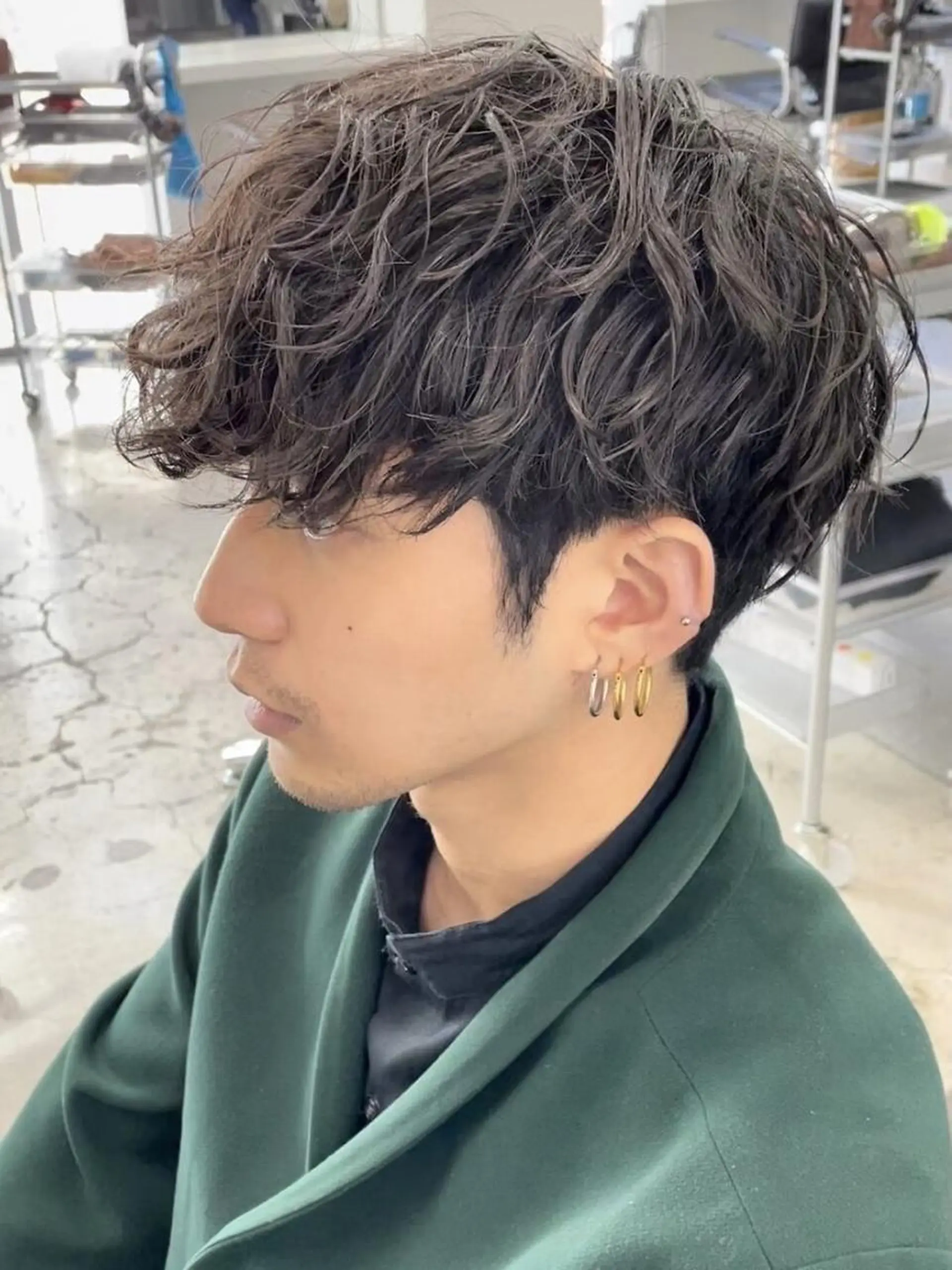 ショート パーマ メンズ メンズパーマ 波巻きパーマ SENTA✨メンズ パーマ✨fifth栄のヘアスタイル