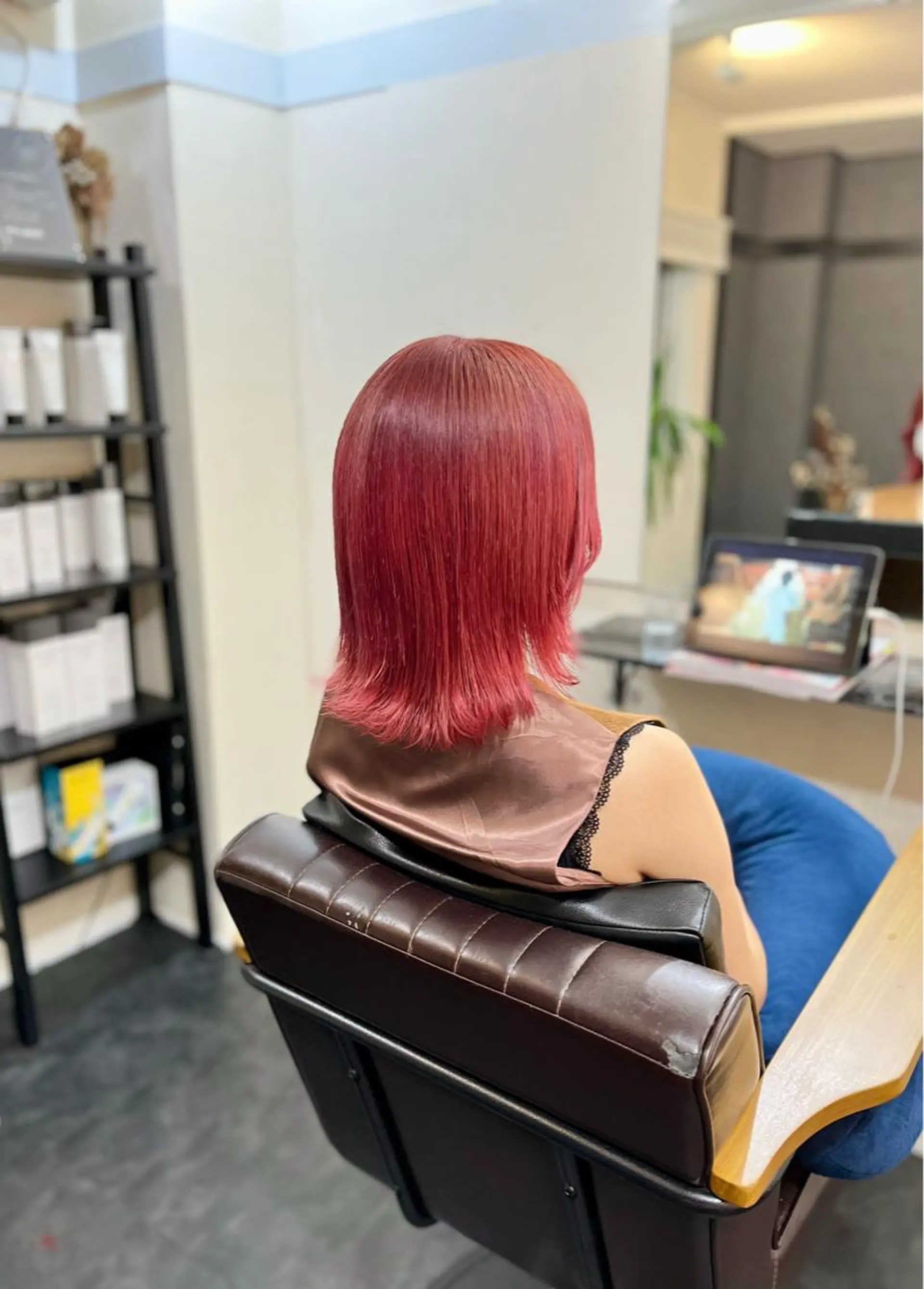 ミディアム カラー ブリーチ ピンクカラー ヘアカラー トリートメント 後藤 ユウキ/髪質改善🫧のヘアスタイル