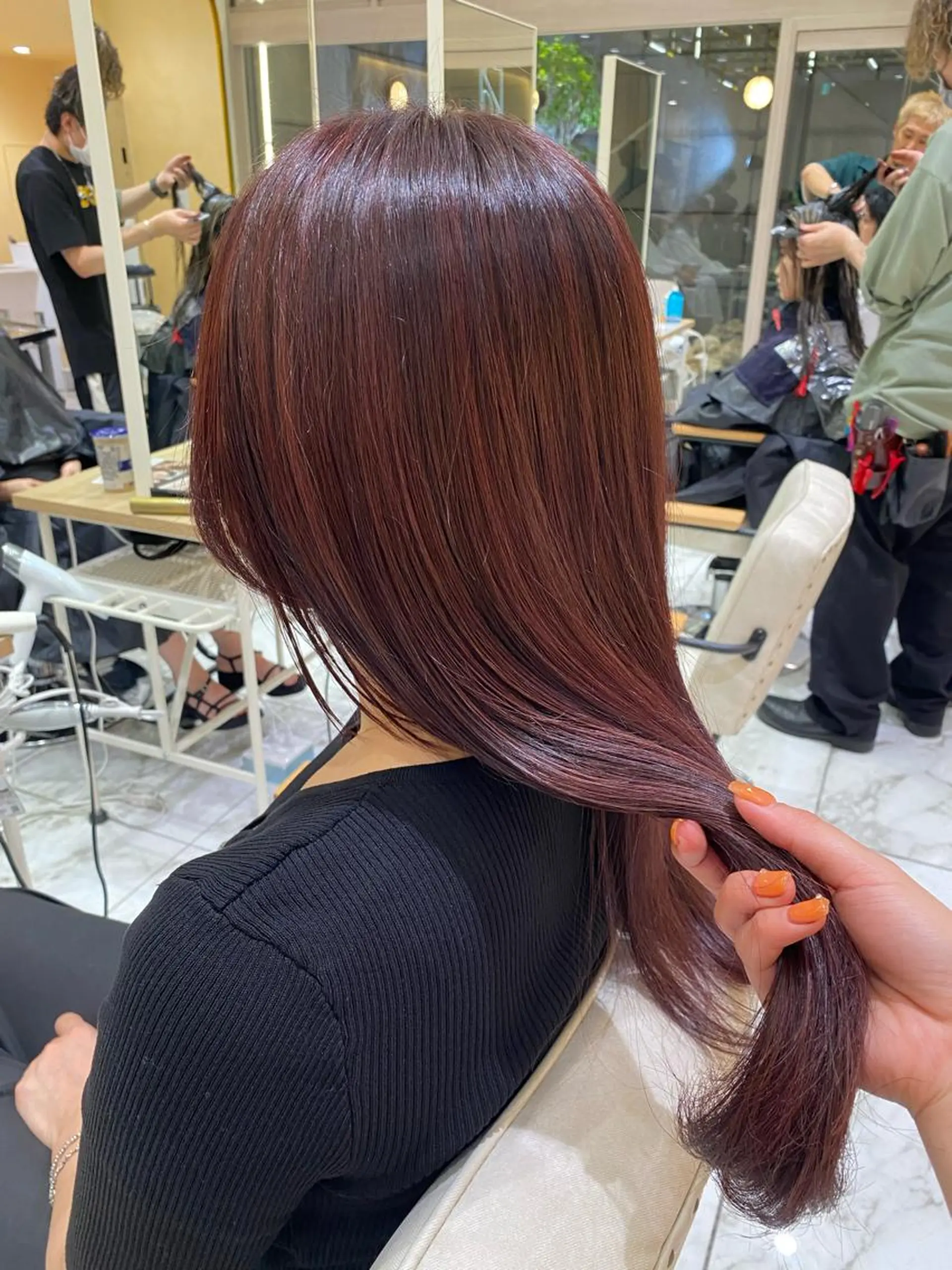 ロング カラー 髪質改善 トリートメント ∴Sanae. ∴ トータルビューティーのマツエク・マツパデザイン