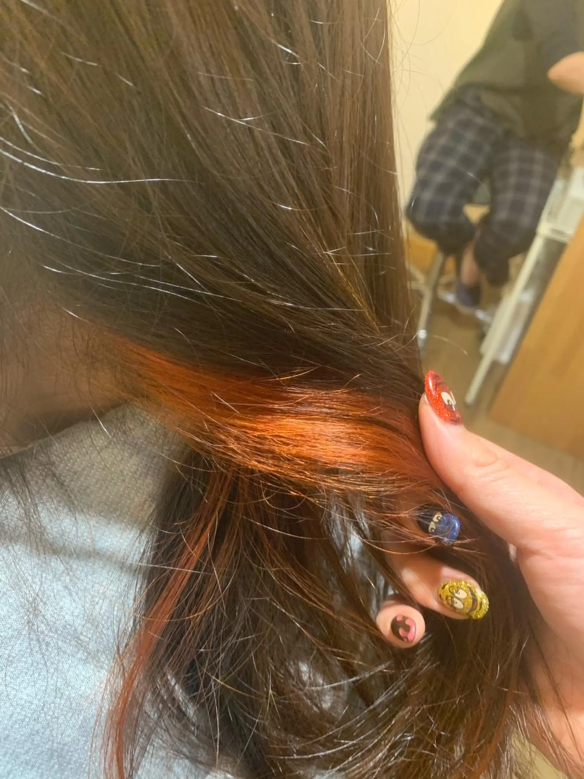 カラー インナーカラー オレンジ 瀧 葉月のヘアスタイル