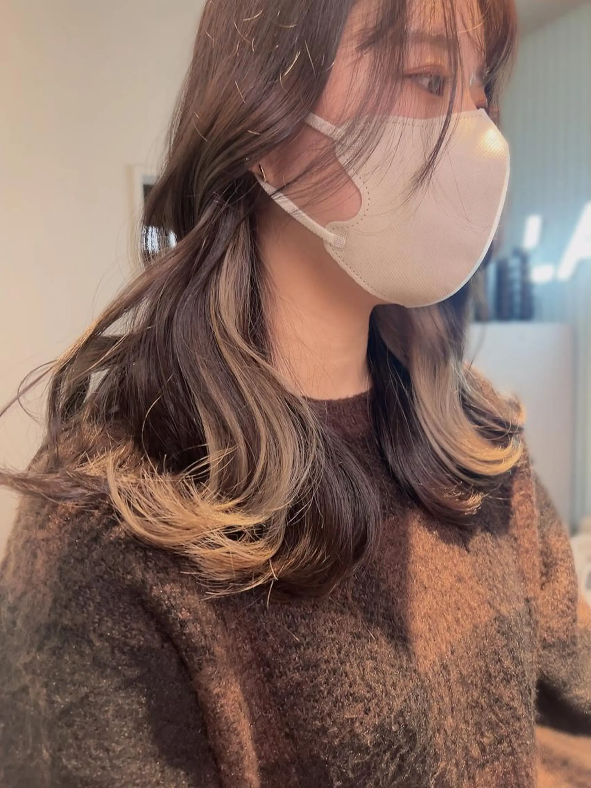 ミディアム カラー ヘアカラー トリートメント ヘッドスパ ヘアセット 🥞ベージュ系カラー 【すずきりほ】🥞のヘアスタイル