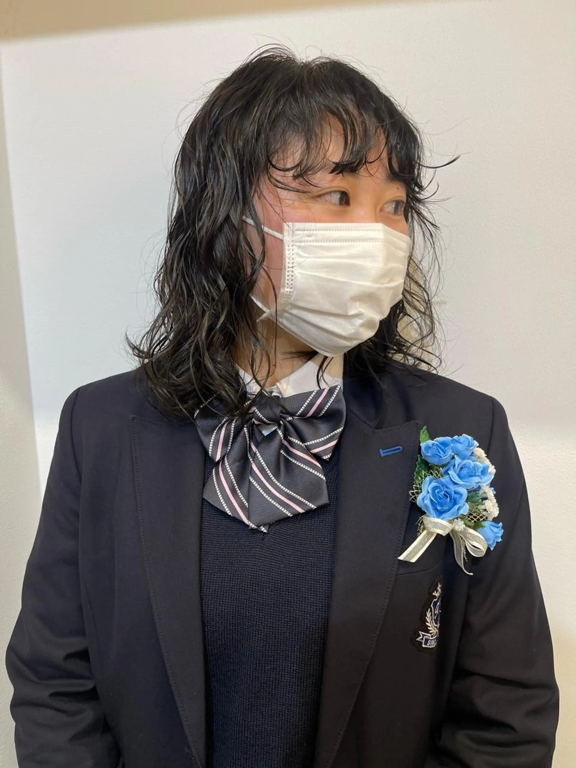 ミディアム カラー パーマ カット ヘアカラー パーマ 早瀬裕之 パーマのヘアスタイル