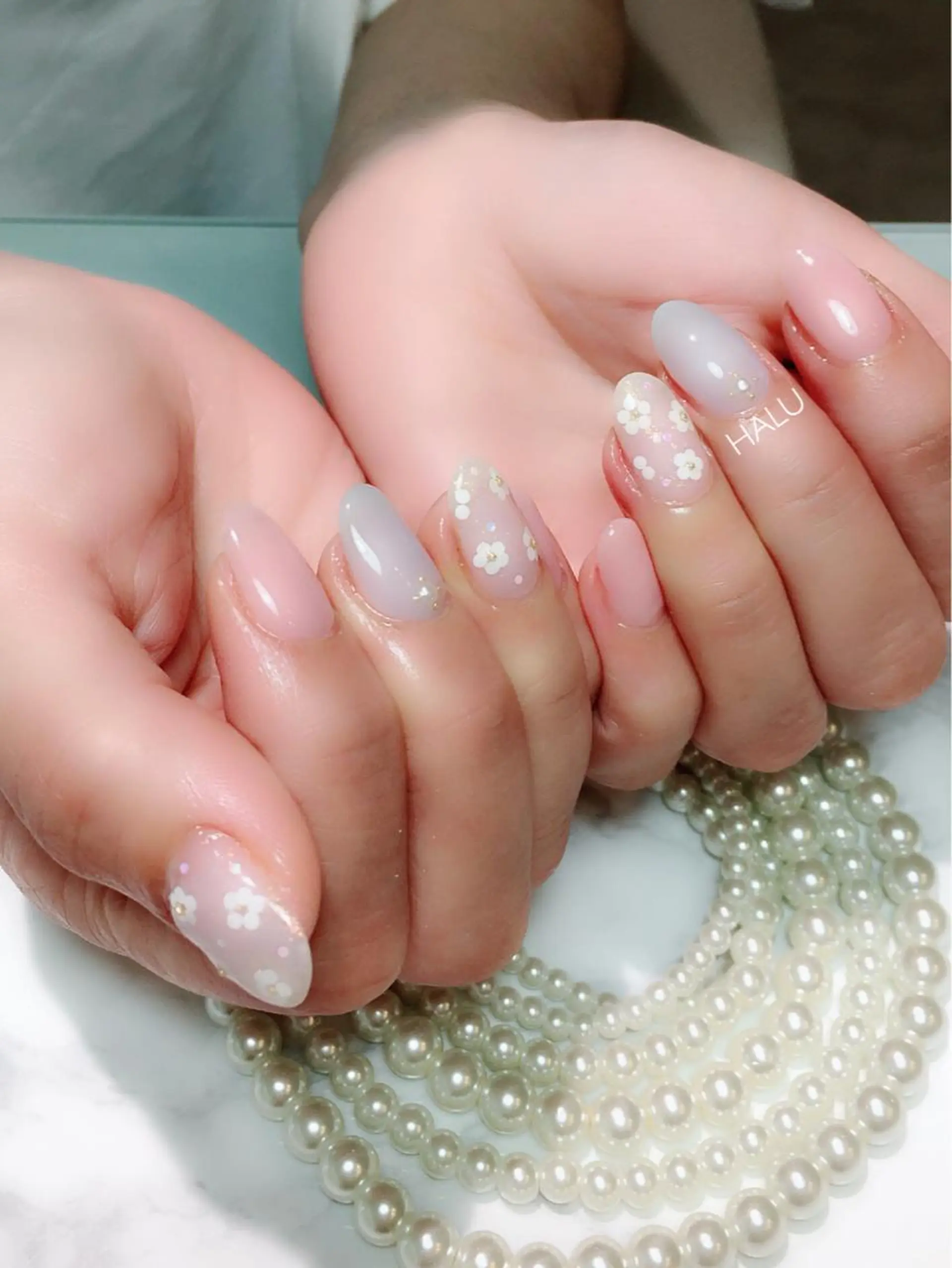 ネイル クリアネイル シンプルネイル HALU ハルのネイルデザイン