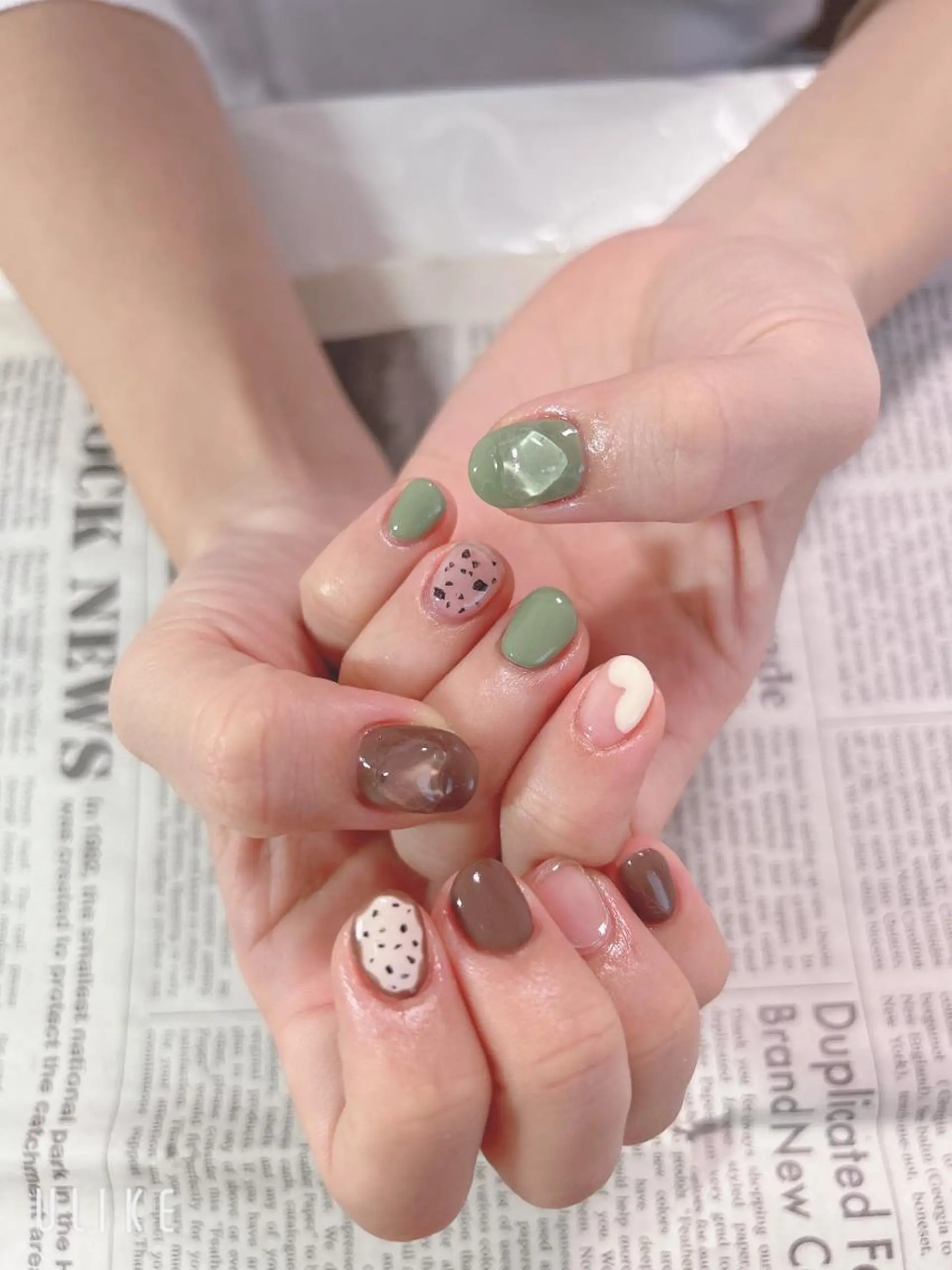 ネイル ハート ハンドネイル ハンドケア 森山 舞のネイルデザイン