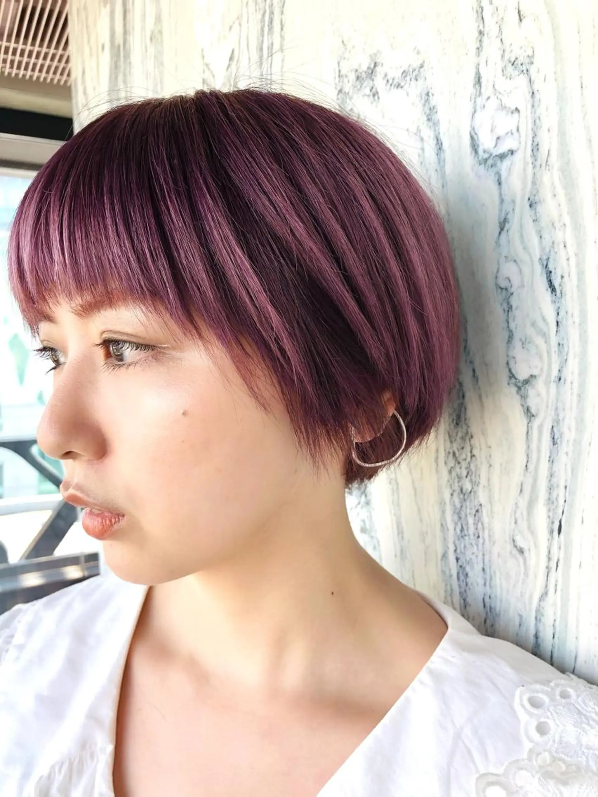 ショート カラー カット ヘアカラー 藤井 さと実のヘアスタイル