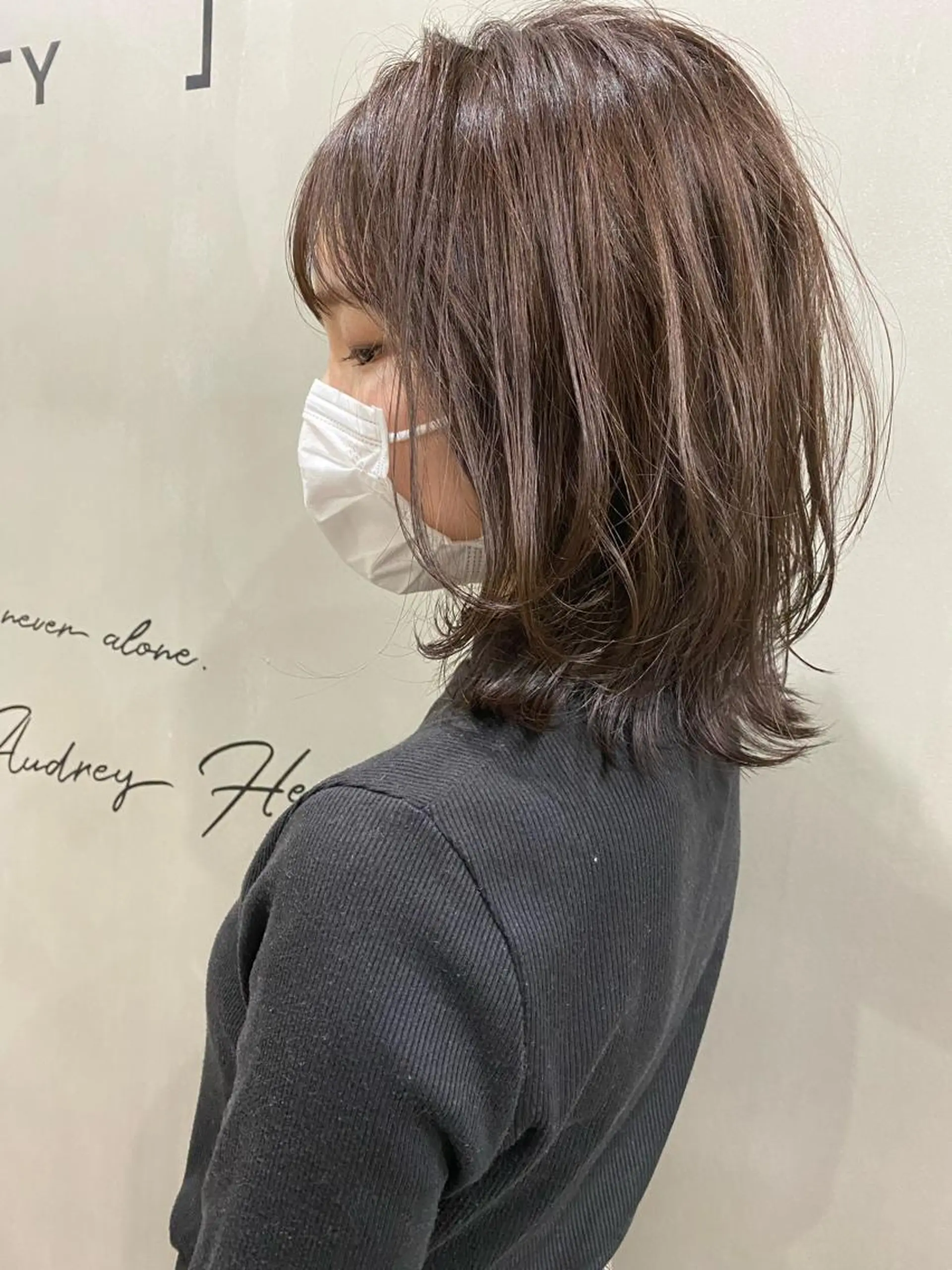 ミディアム カット ヘアカラー トリートメント 清友 柚希のヘアスタイル