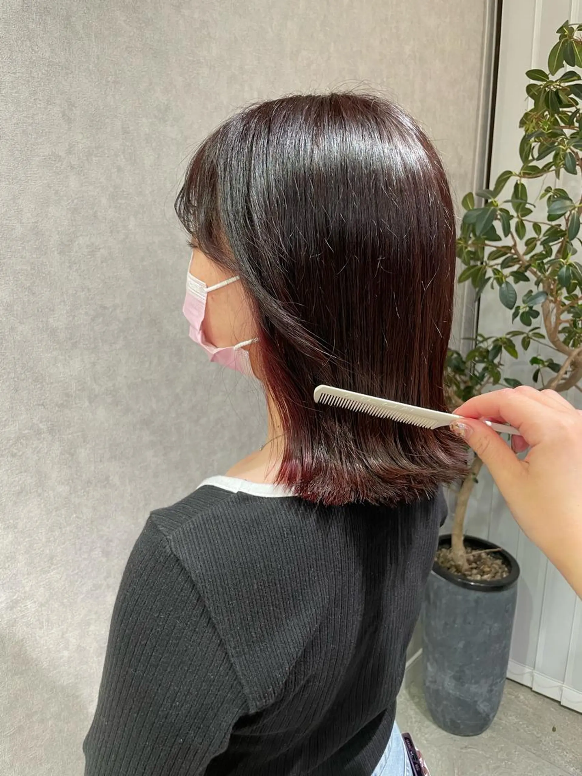 カラー ブリーチ ヘアカラー ミツキ/ 透明感カラー/セットのヘアスタイル