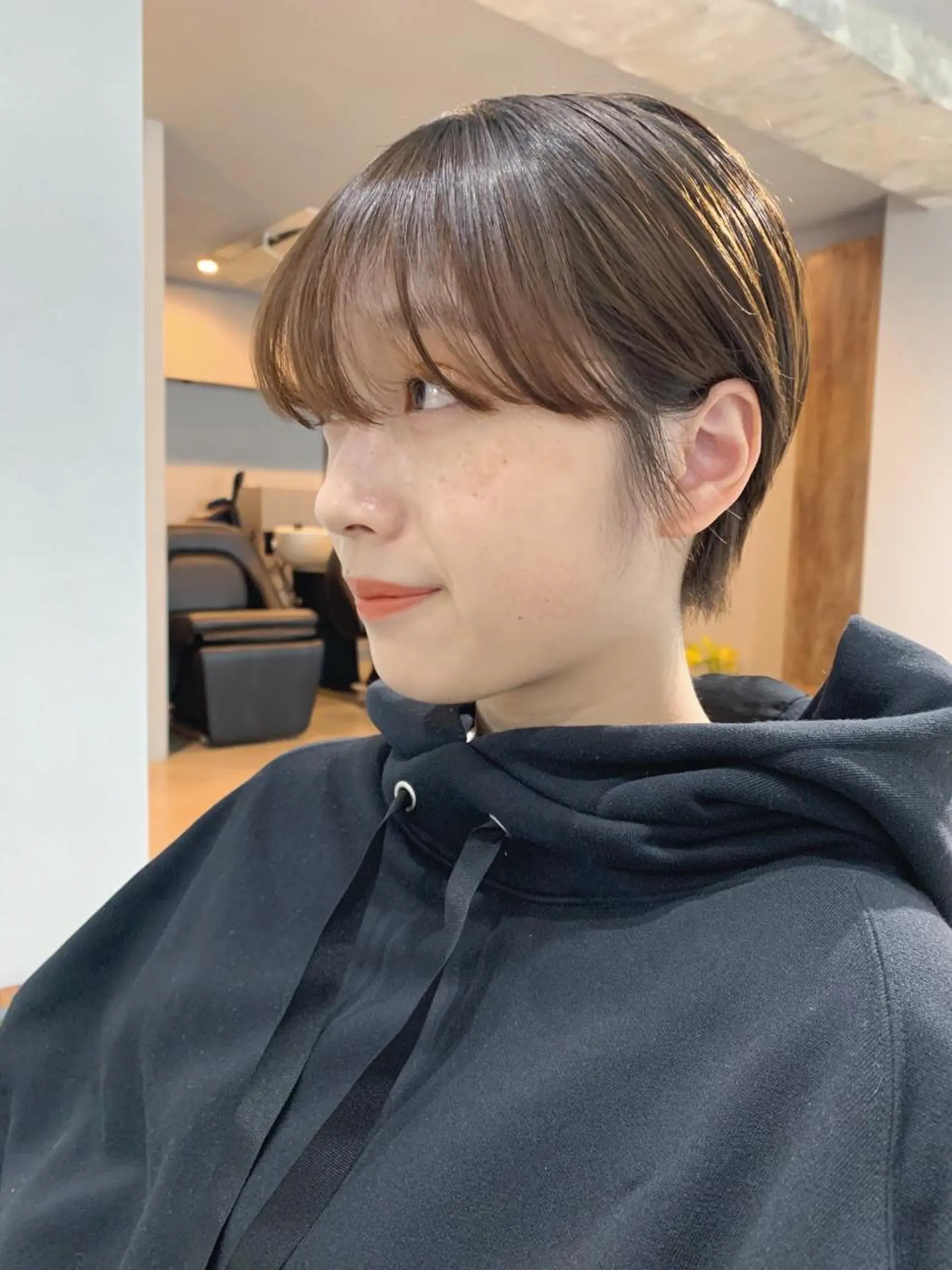 ショート カラー ボブパーマコテ巻き風 パーマNo1深江秀平のヘアスタイル
