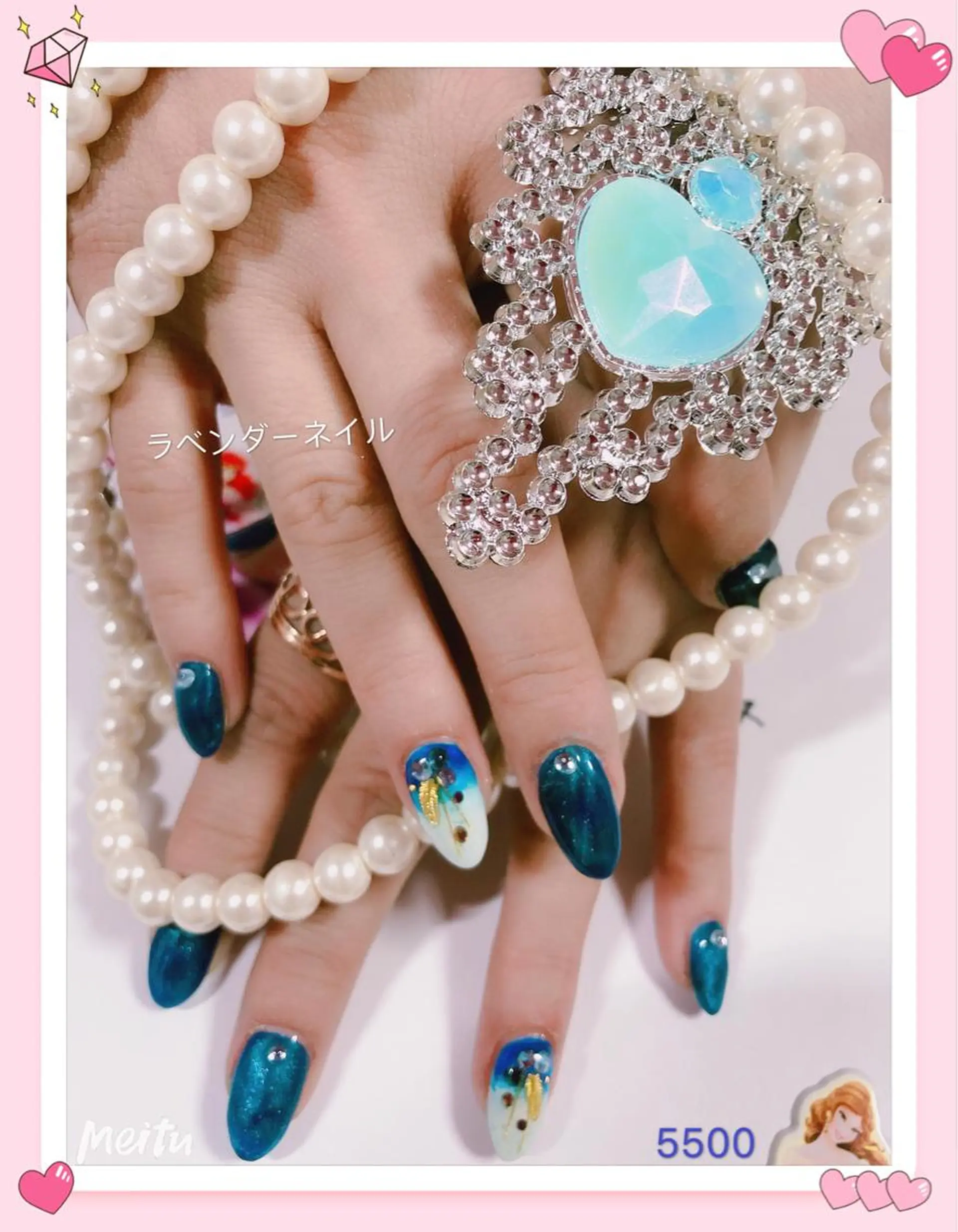 ネイル ラベンダー💖日暮里 ルル💖ネイルのネイルデザイン