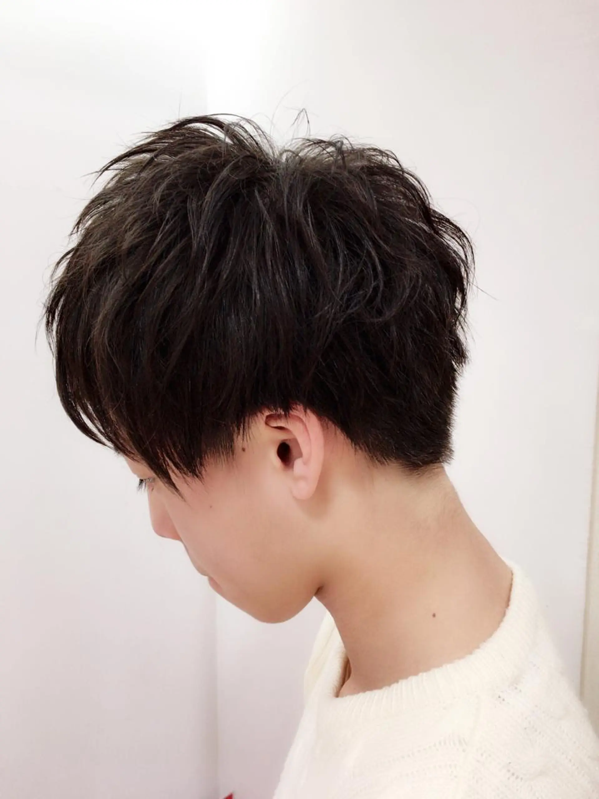 ショート メンズ カット 髪質改善× 白髪ぼかし溝江のヘアスタイル