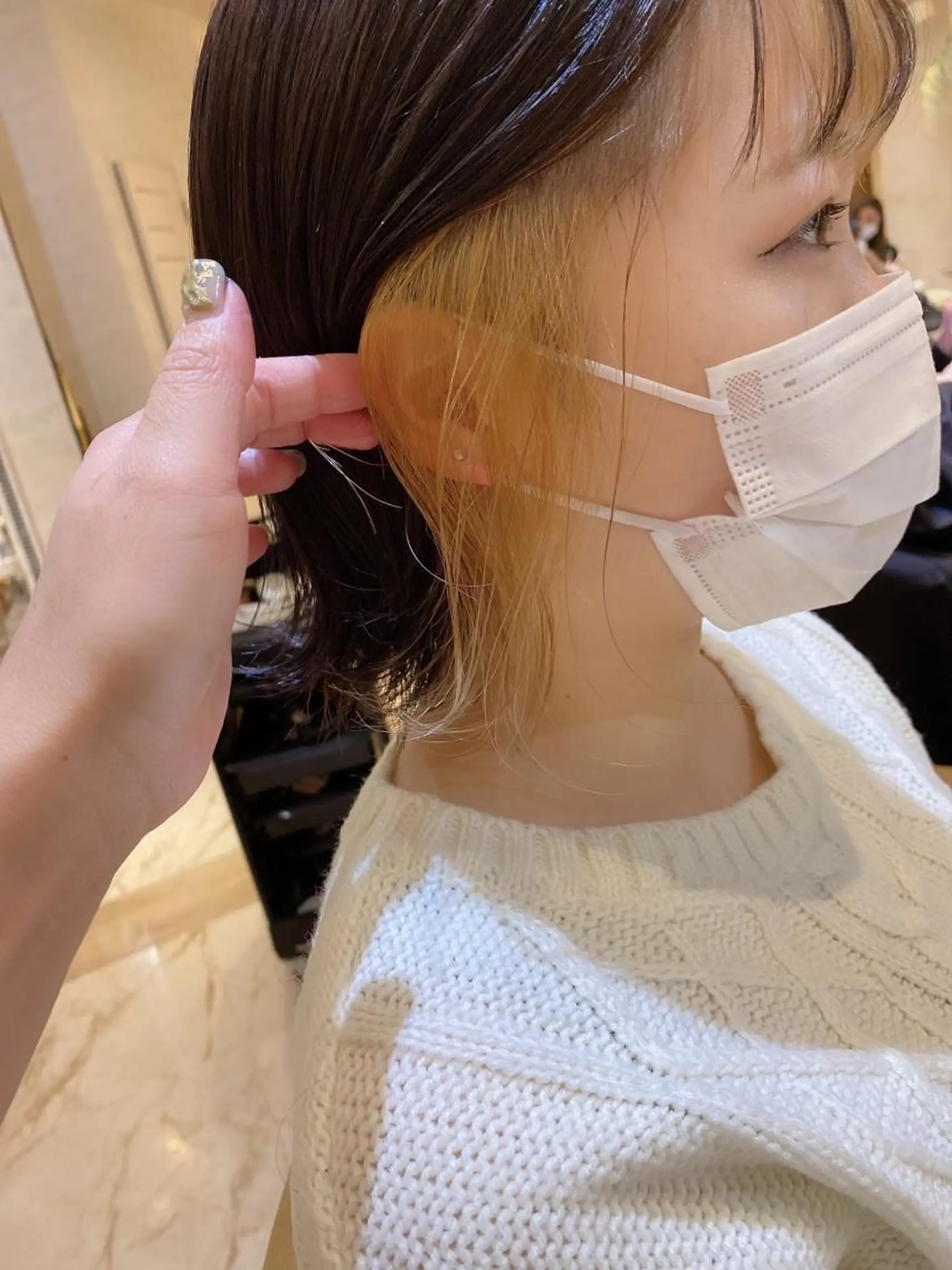 ショート カラー ヘアアレンジ イヤリングカラー 伸ばしかけ カット ヘアカラー トリートメント ツヤ髪になりたい方へ 🩷柴田知亜希のヘアスタイル