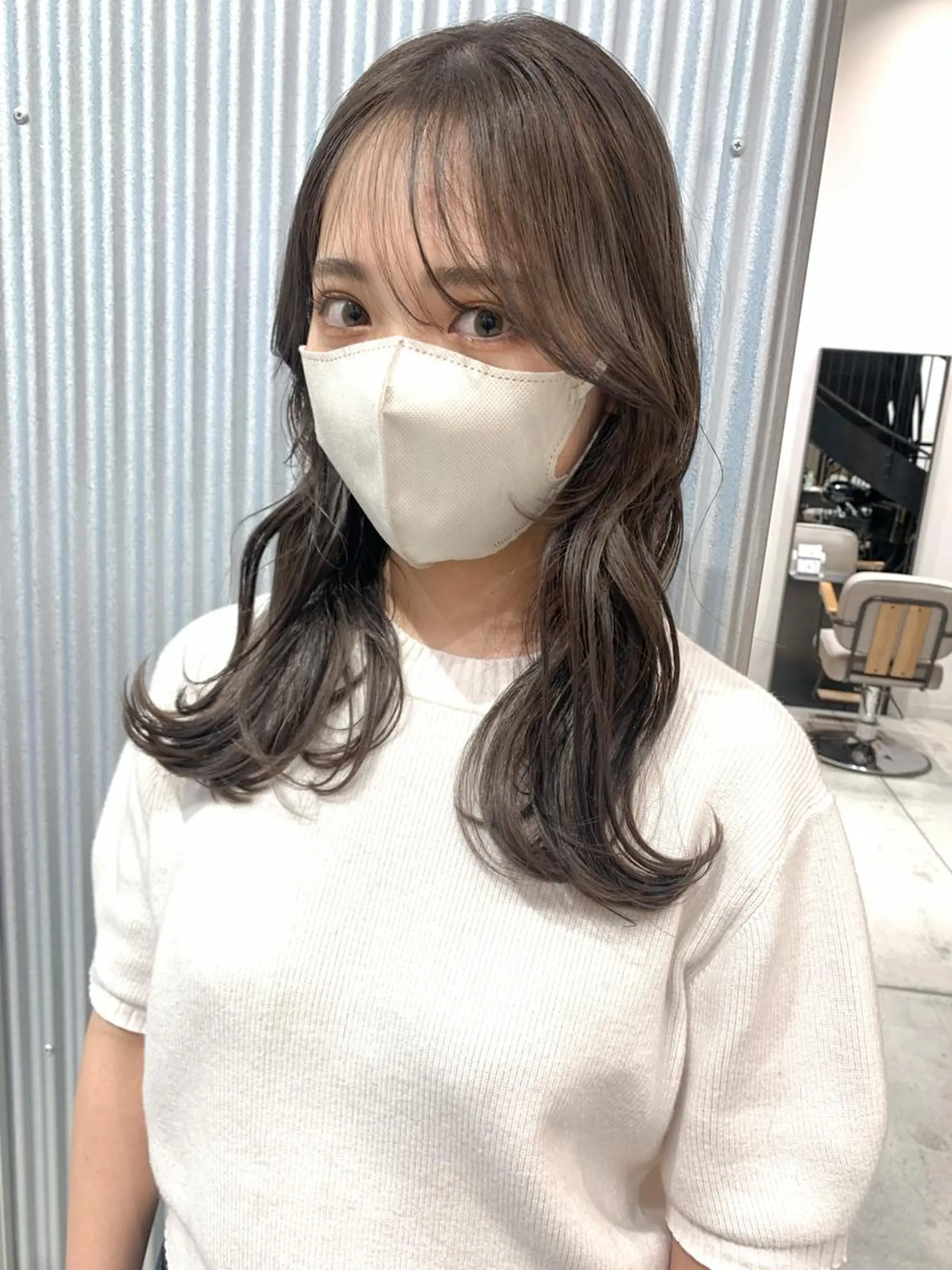 セミロング カラー ヘアアレンジ ヘアカラー トリートメント yuka .のヘアスタイル