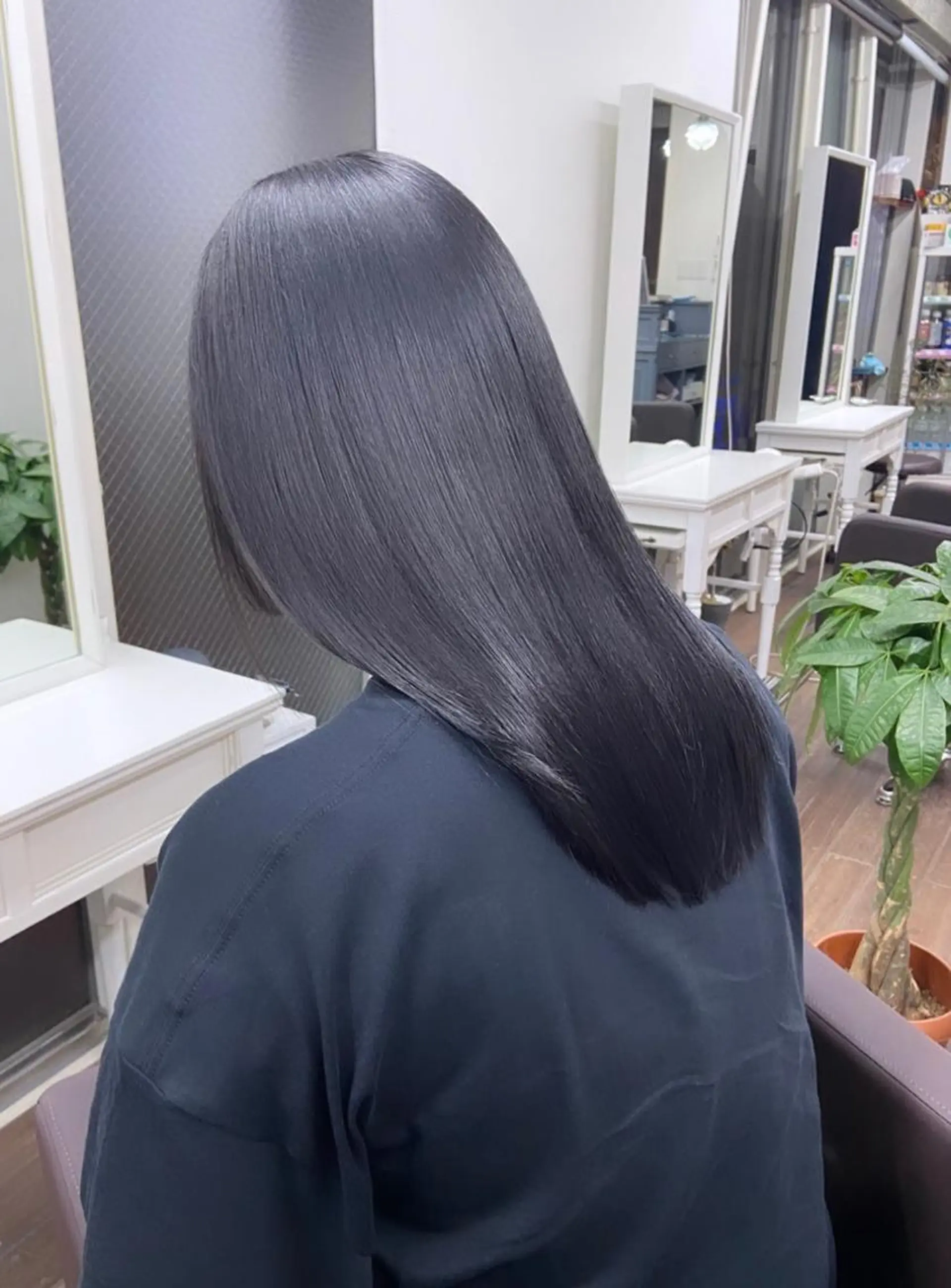 ロング カラー カット 縮毛矯正 WEG所属・韓国レイヤー/艶髪 WATSUKIのヘアスタイル