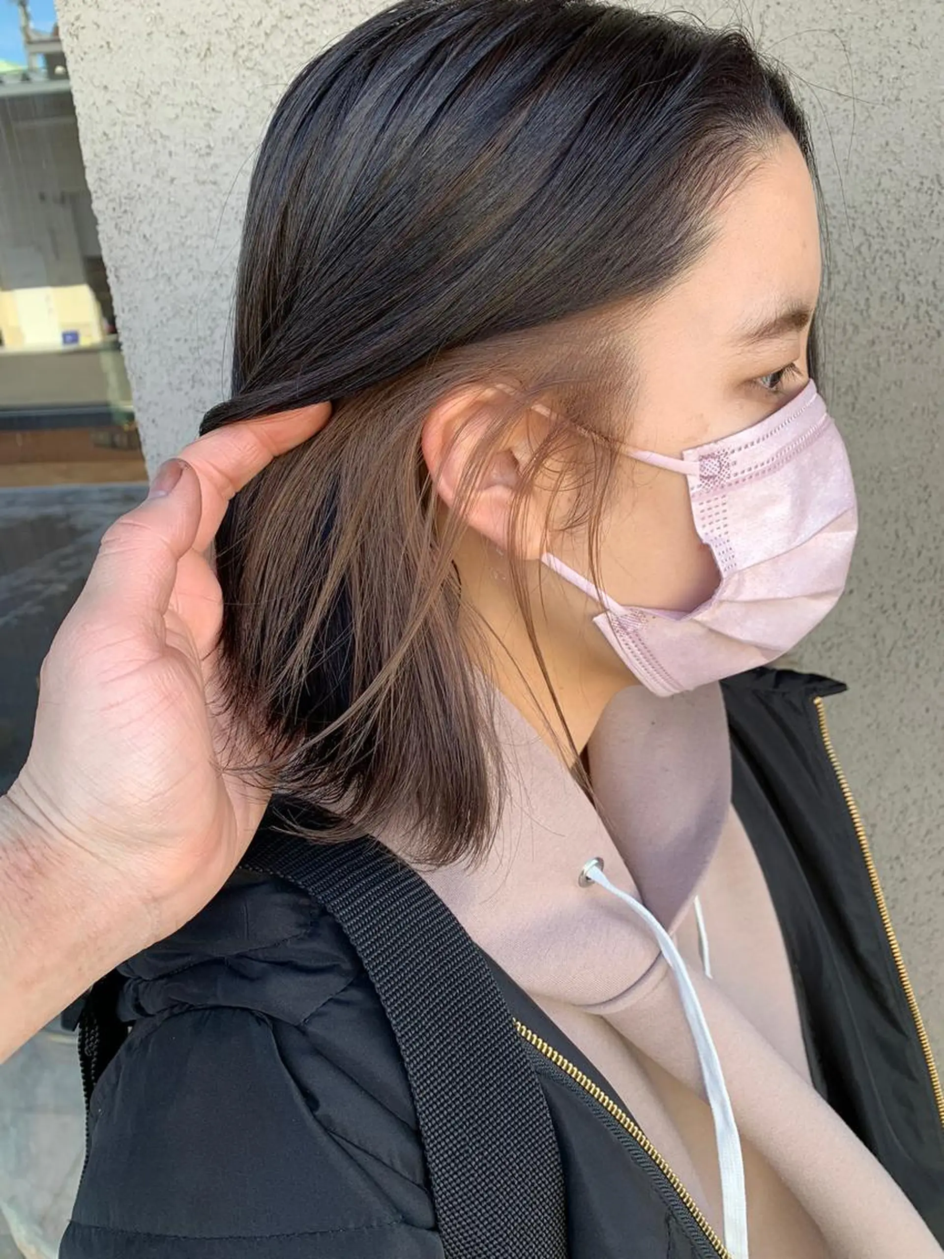 ミディアム カラー ベージュカラー ミルクティーベージュ ヘアカラー トリートメント 似合わせ松本 容政のヘアスタイル