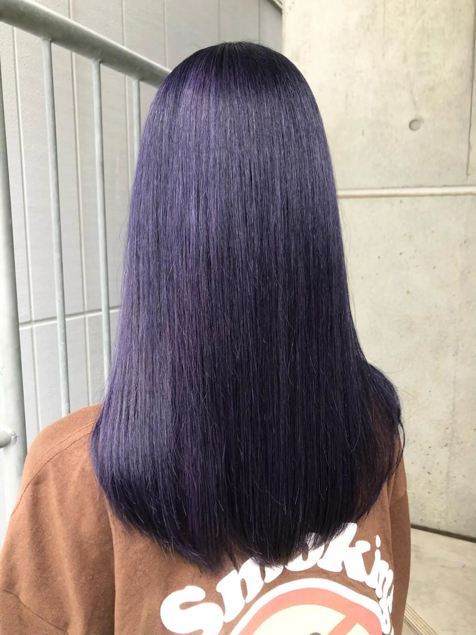 ロング パープルカラー 🌈外国風ハイライト こうたろうのヘアスタイル