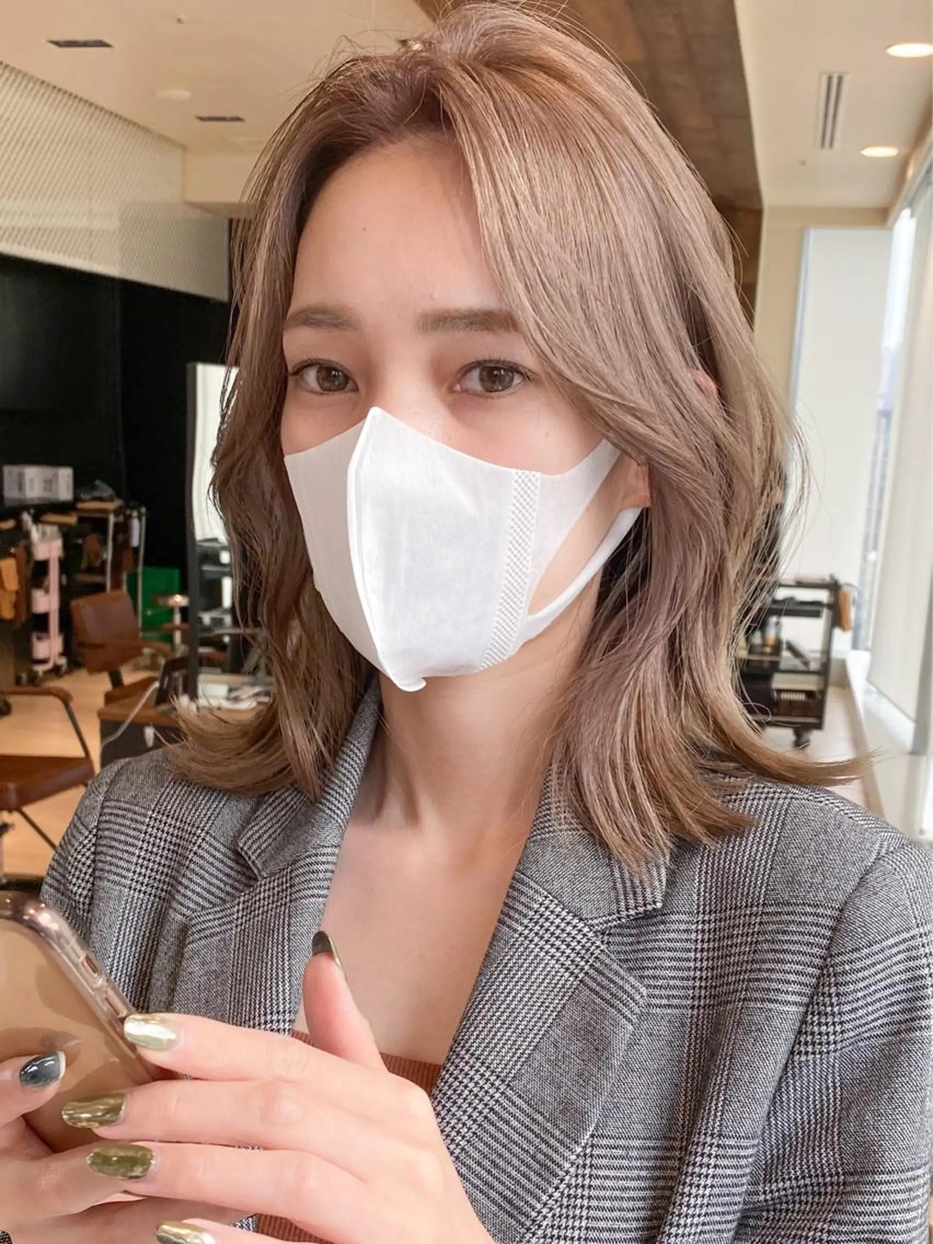 ミディアム くびれヘア 顔周りカット 小顔カット トリートメント 【1日2名様限定】 AFLOAT白川雄副のヘアスタイル